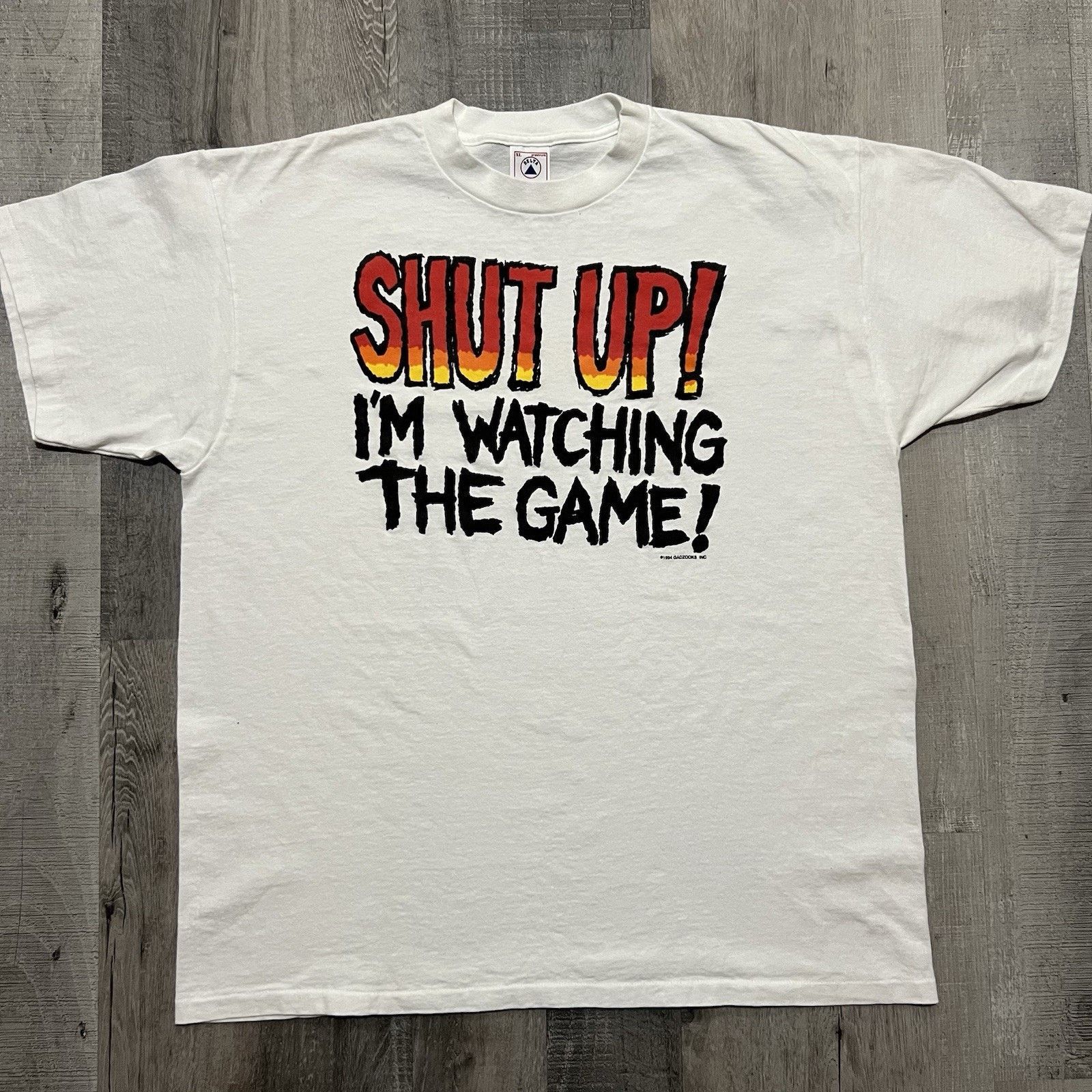 Delta VTG Sports T Shirt "Shut Up Im Watching The Game" 90s NFL XL Size US XL / EU 56 / 4 - 1 Thumbnail