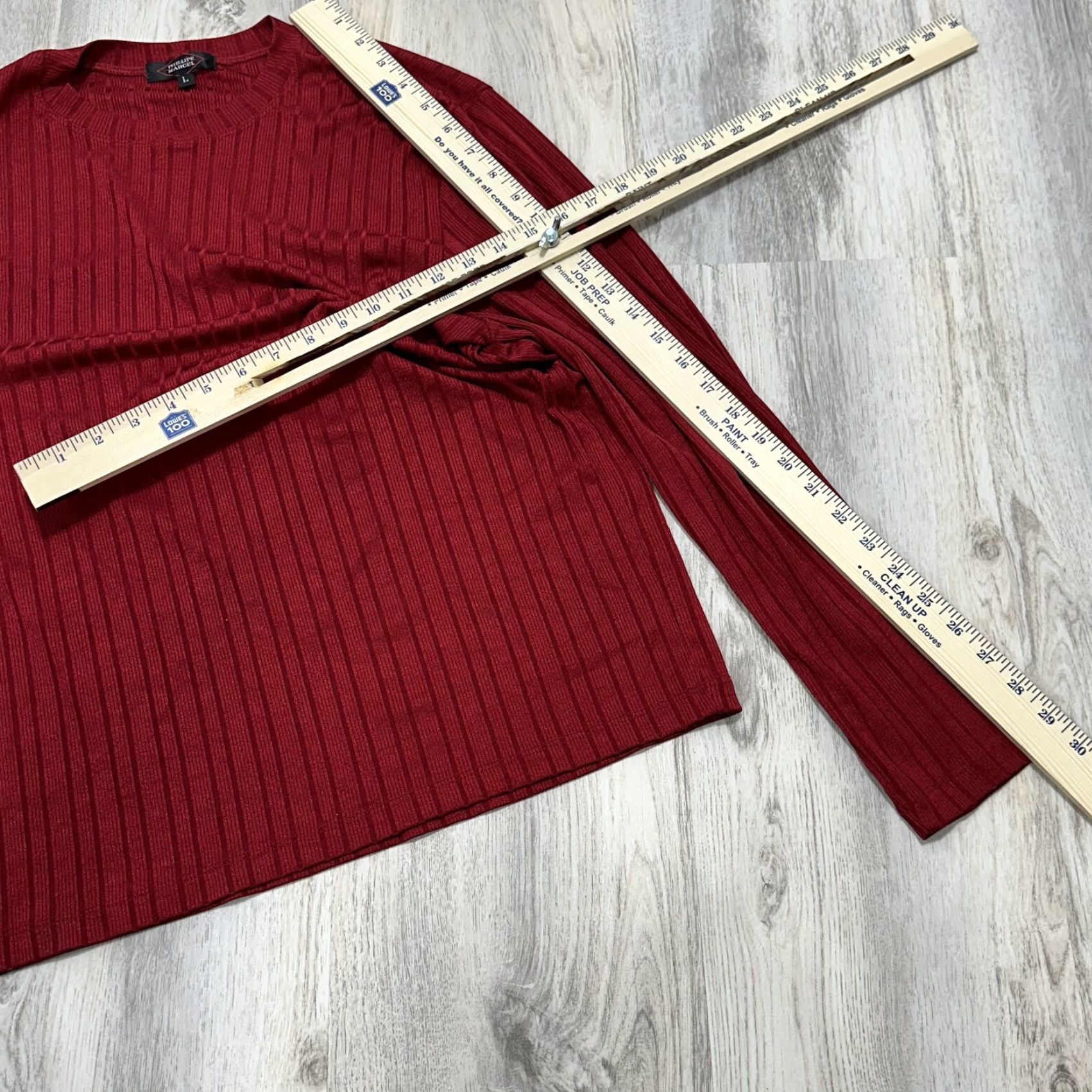 Vintage Phillipe Marcel Red Long Sleeve Shirt Lightweight Sz L Womens Shirt Red 90s? Size L / US 10 / IT 46 - 6 Thumbnail