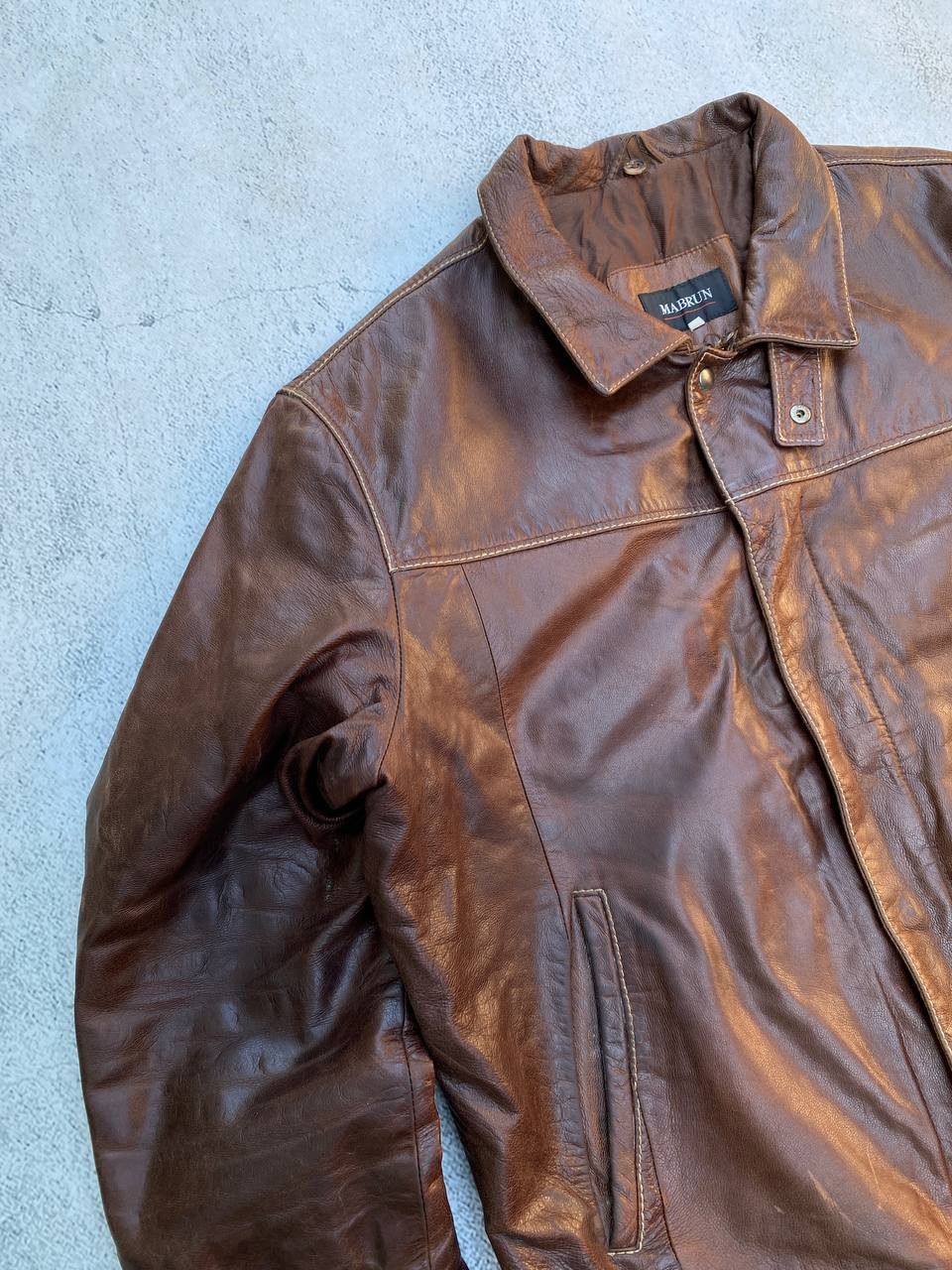 Other Leather Faded Avant Garde brown Diesel style Jacket Size US L / EU 52-54 / 3 - 7 Thumbnail