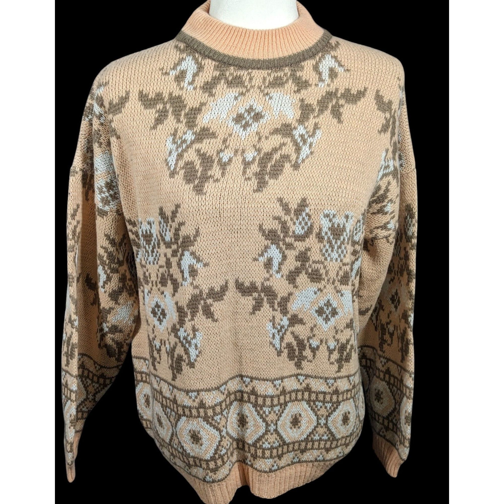 Other Vintage Tarazzia Grandmacore Peach Floral Sweater Size M / US 6-8 / IT 42-44 - 1 Thumbnail