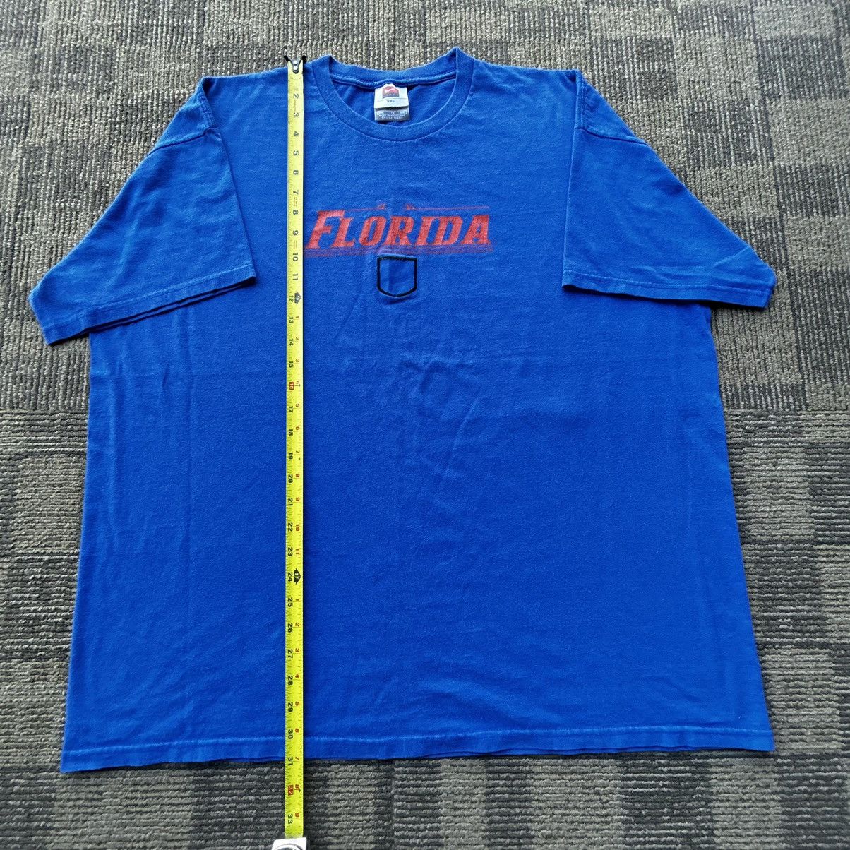 Nike Vtg Y2K University Of Florida Gators Nike Blue T-shirt Size US XXL / EU 58 / 5 - 4 Thumbnail