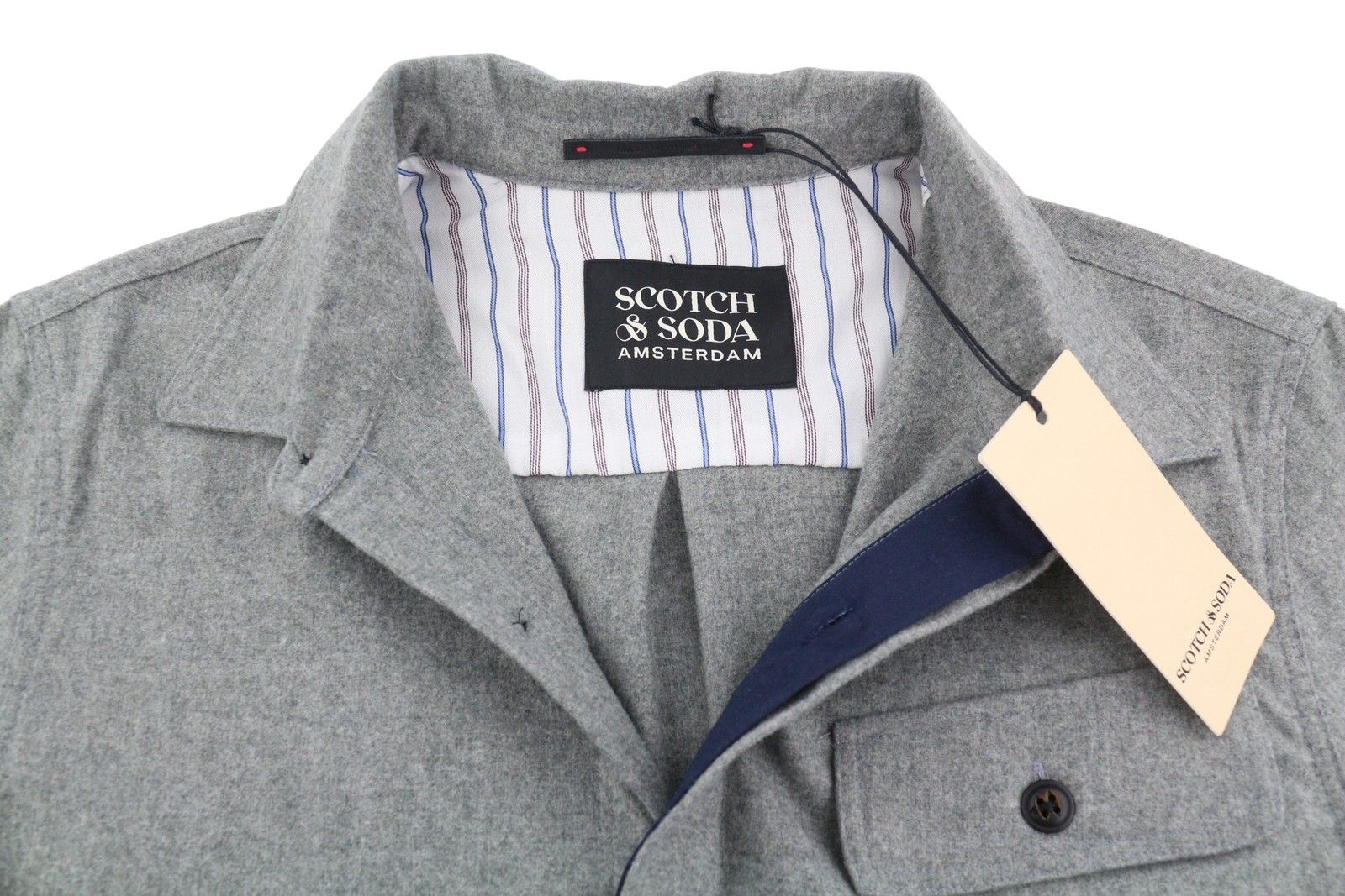 Scotch & Soda S Grey Melange Lightweight Jacket 88543 Size US S / EU 44-46 / 1 - 4 Thumbnail