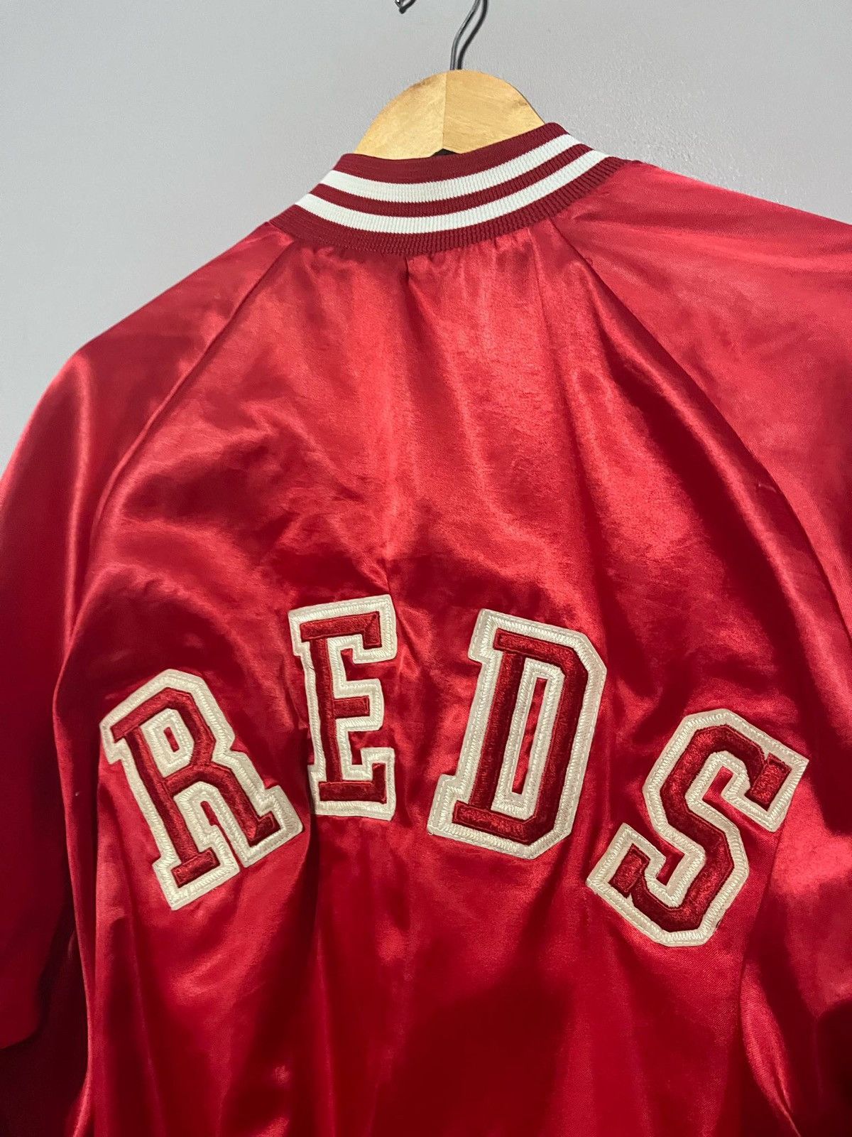 MLB × Vintage Vintage 80’s Satin Cincinnati Reds chalk line Jacket Size US XL / EU 56 / 4 - 5 Thumbnail