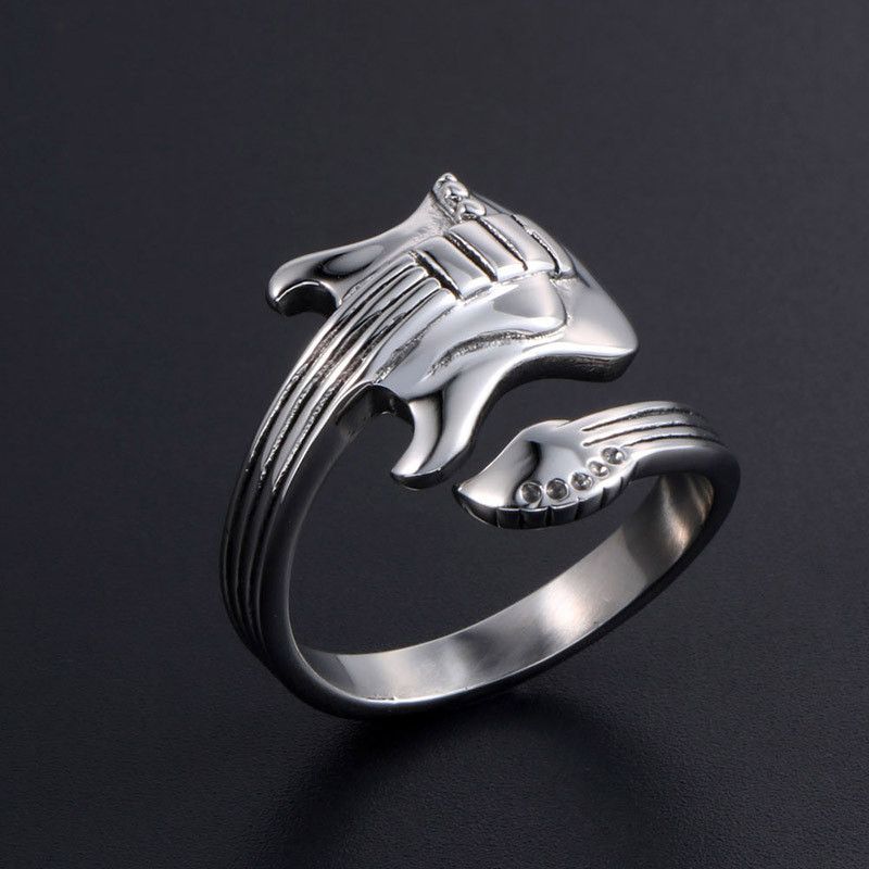 VIBE Retro Rock Guitar Ring Size ONE SIZE - 1 Thumbnail