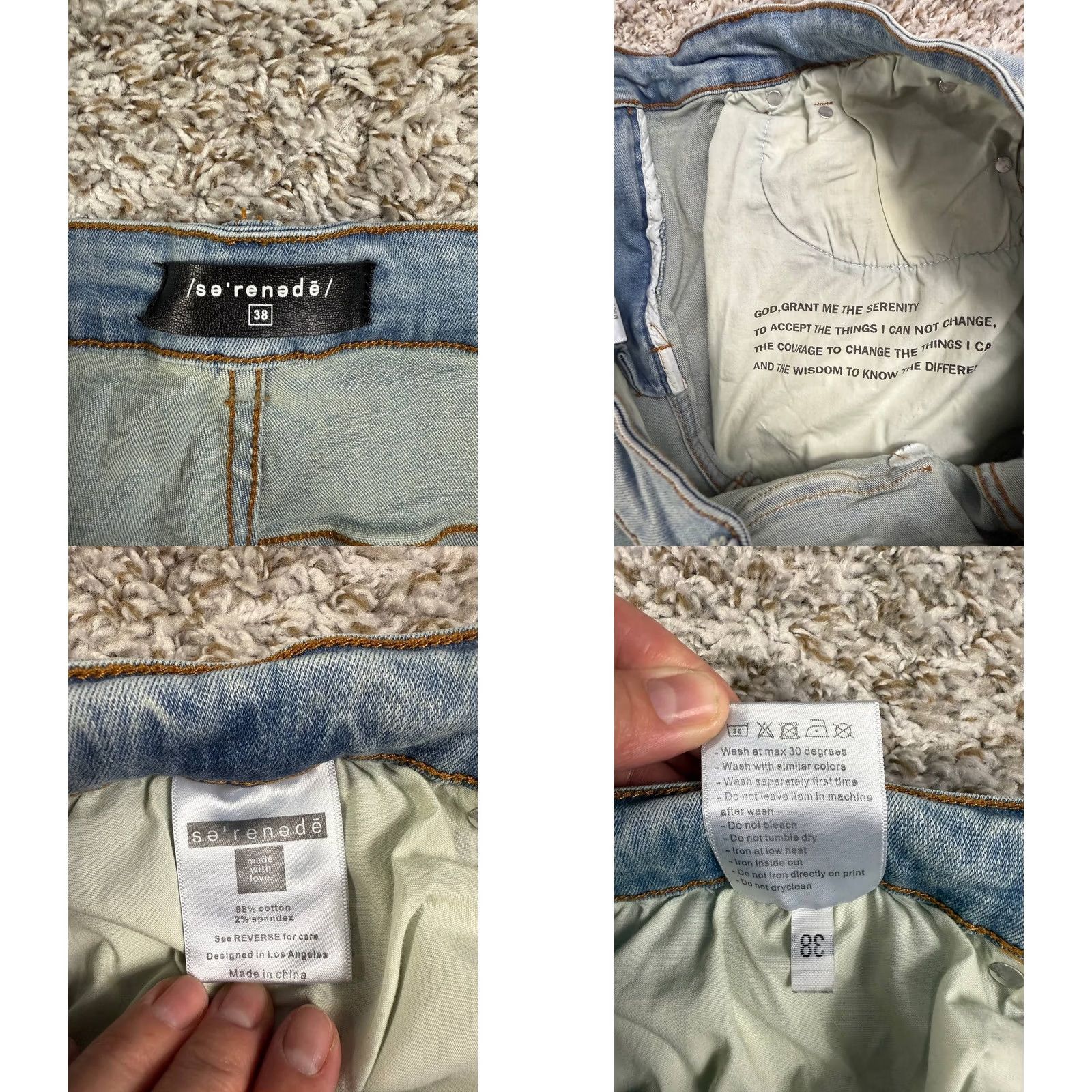 Vintage Serenede Cyber Cloud Cargo Jeans Size 38 Blue Men's Size US 38 / EU 54 - 8 Thumbnail