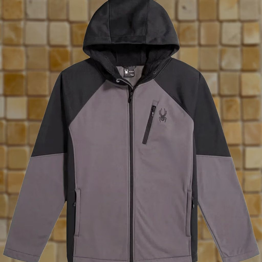 Spyder Spyder Mendoza Hooded Jacket S Gray Black Raglan Sleeve Full Zip Mens Size US S / EU 44-46 / 1 - 1 Preview