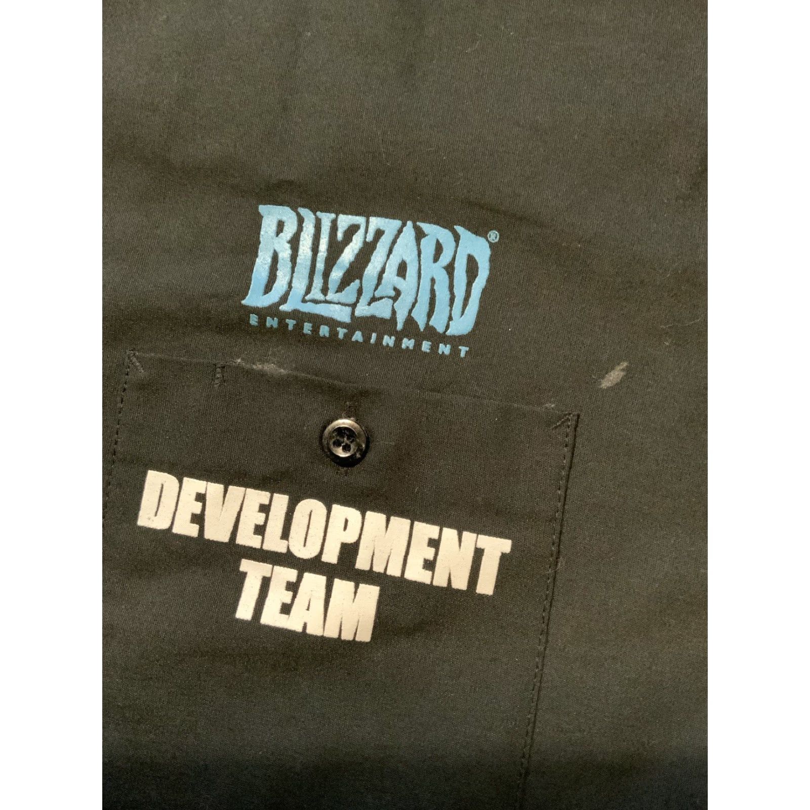 Red Kap VINTAGE Rare Blizzard Entertainment Development Team Employee Exclusive Red Kap S/S Button Shirt L Gray Mens Size US L / EU 52-54 / 3 - 6 Thumbnail