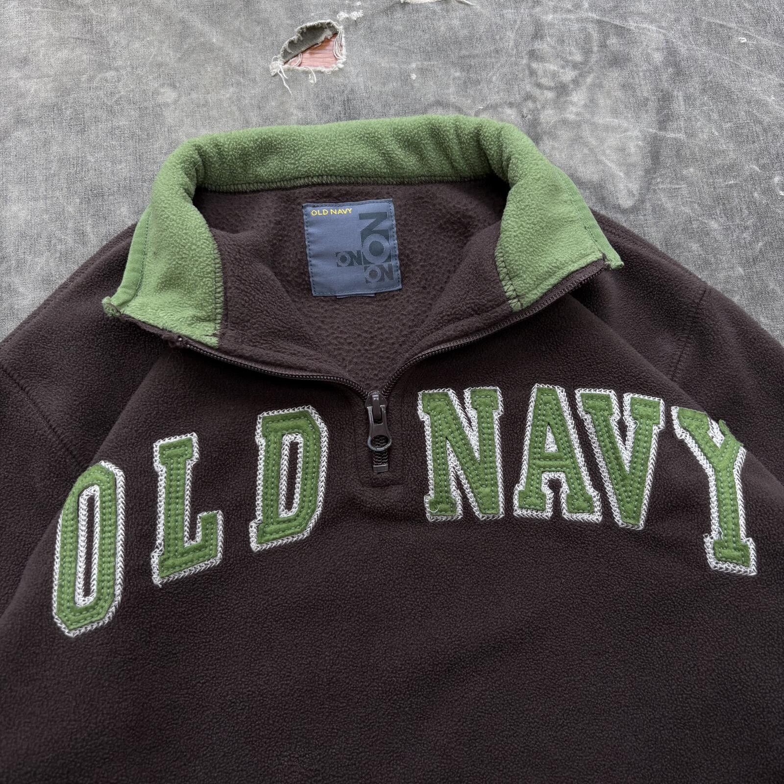 Old Navy Vintage Y2K Chocolate Brown Old Navy Fleece 1/4 Zip Pullover Size M / US 6-8 / IT 42-44 - 2 Thumbnail