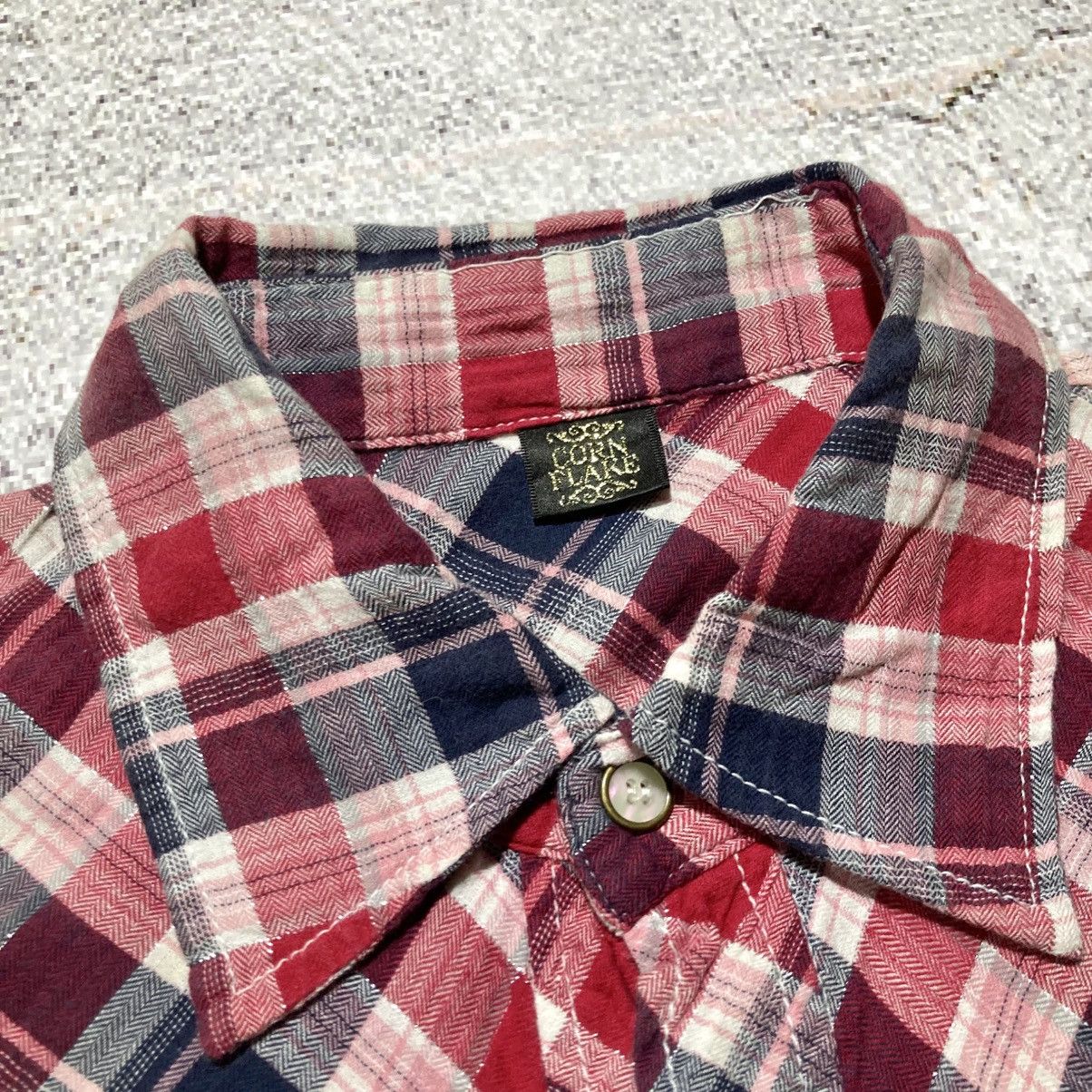 Japanese Brand 2000s Corn Flake Poem Logo Western Plaid Shirt Button Up Size US L / EU 52-54 / 3 - 15 Thumbnail