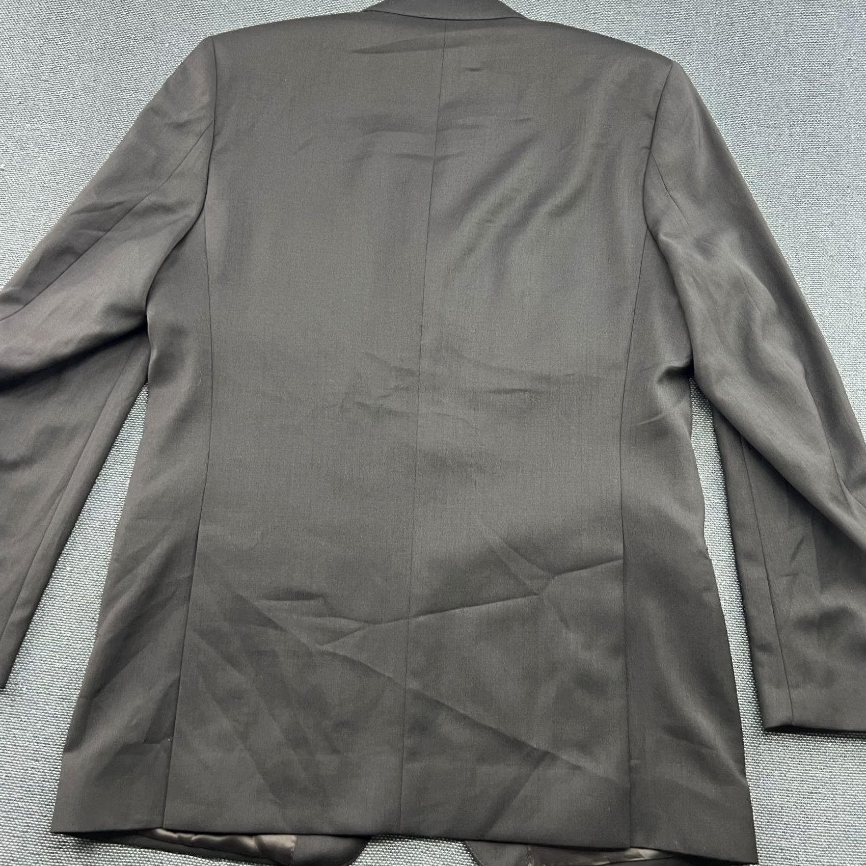 Ermenegildo Zegna Ermenegildo Zegna Blazer Jacket Mens Wool Brown Satin Size 52 Size 52R - 2 Thumbnail