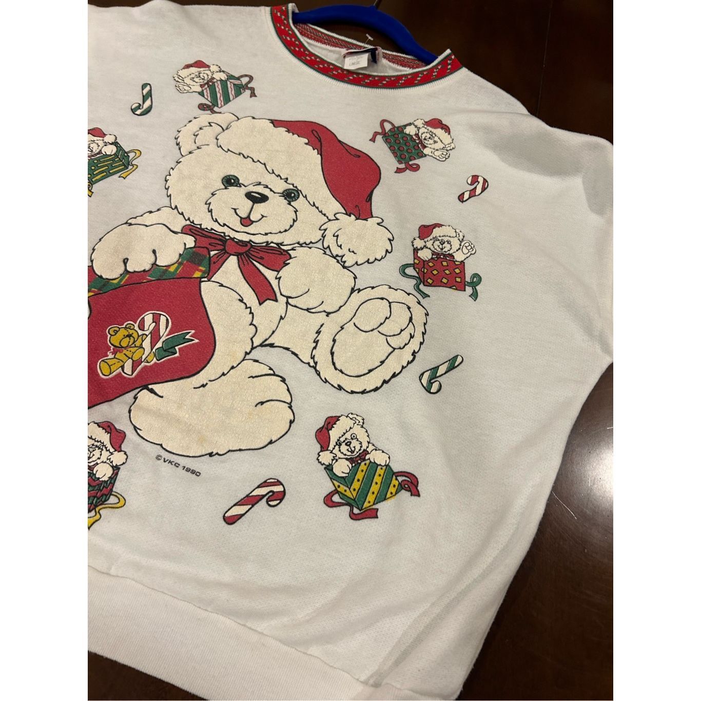 Vintage Women’s L - Vintage 1990s Teddy Bear Christmas Pretty Cute R Size L / US 10 / IT 46 - 8 Thumbnail