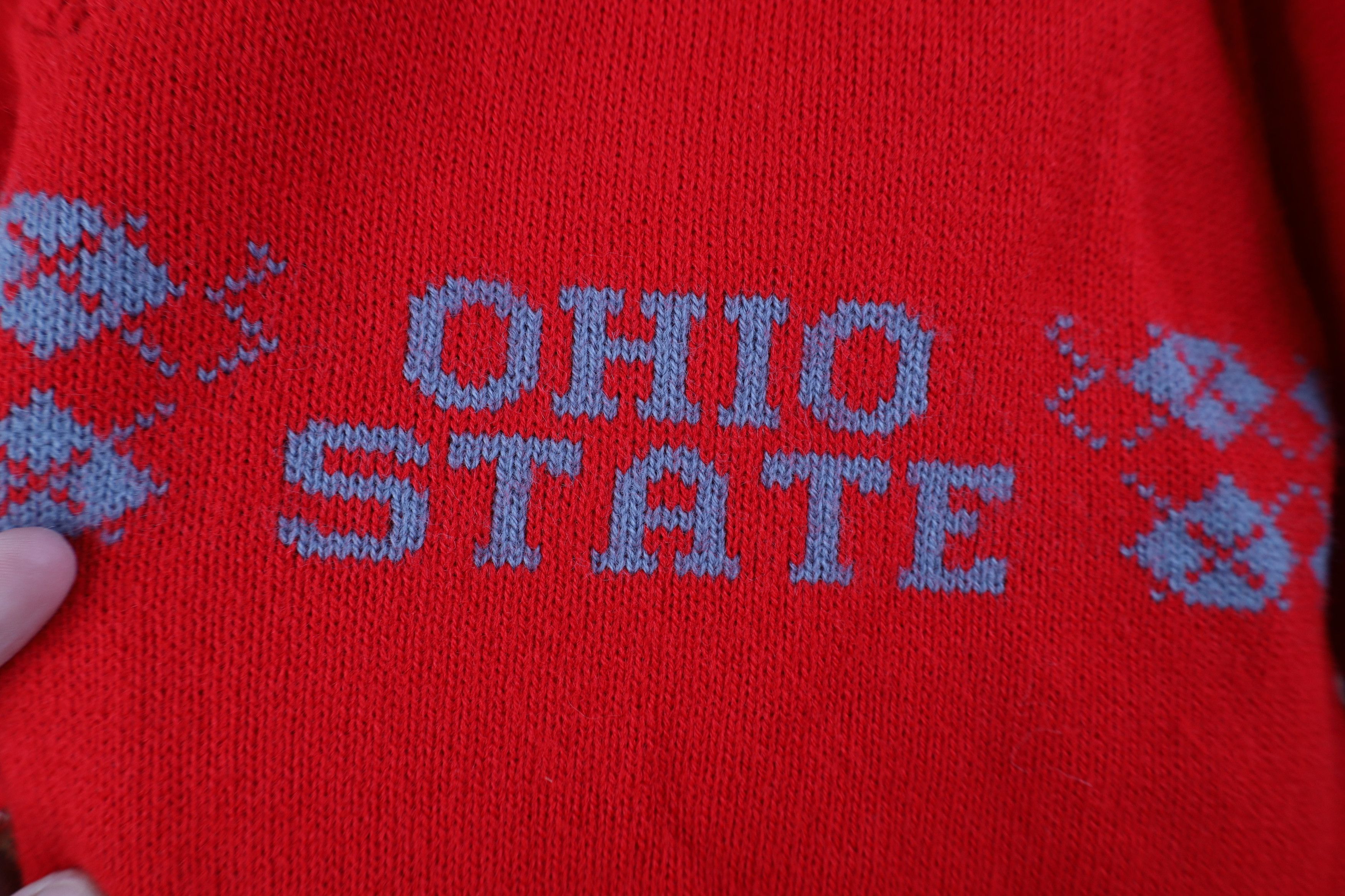 Vintage Vintage 70s 80s Ohio State University V-Neck Sweater USA Size L / US 10 / IT 46 - 5 Thumbnail