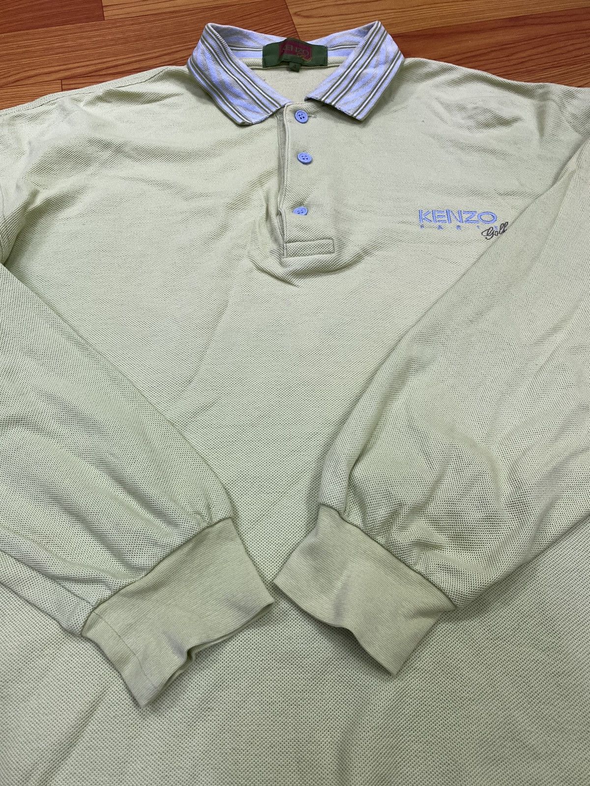 Designer × Kenzo × Vintage Vintage Kenzo Golf Polos Long Sleeve Size US L / EU 52-54 / 3 - 4 Thumbnail