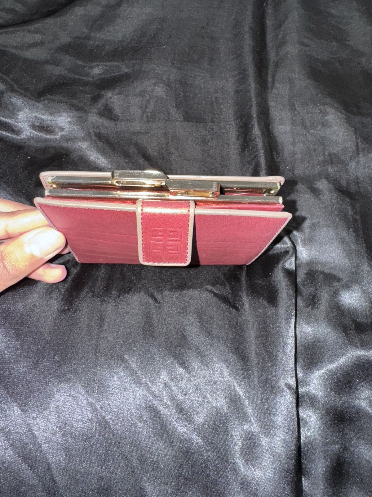 Givenchy × Vintage Givenchy Burgandy Leather GHW Bi-Fold Wallet Size ONE SIZE - 3 Thumbnail