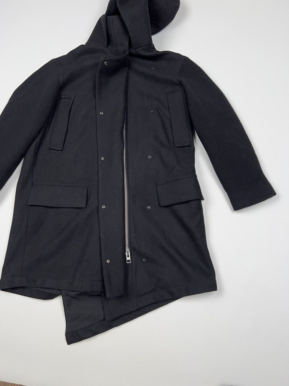 Allsaints Allsaints Odetta Parka Oversized Wool Asymmetrical Coat Size S / US 4 / IT 40 - 16 Thumbnail