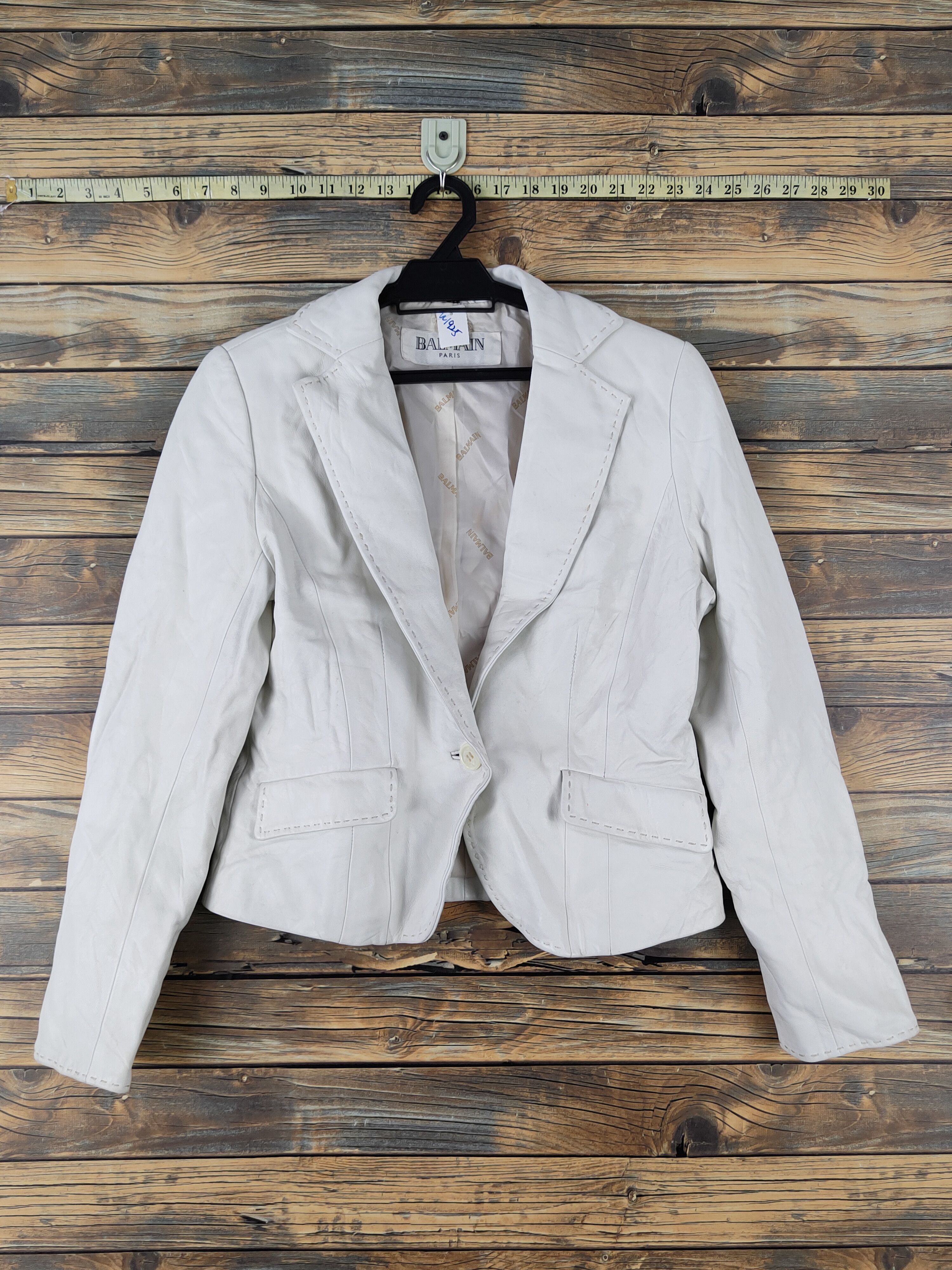 ジャケット BALMAIN WHITE VISCOSE BLEND BLAZER Balmain White Viscose Blend Blazer | Grailed