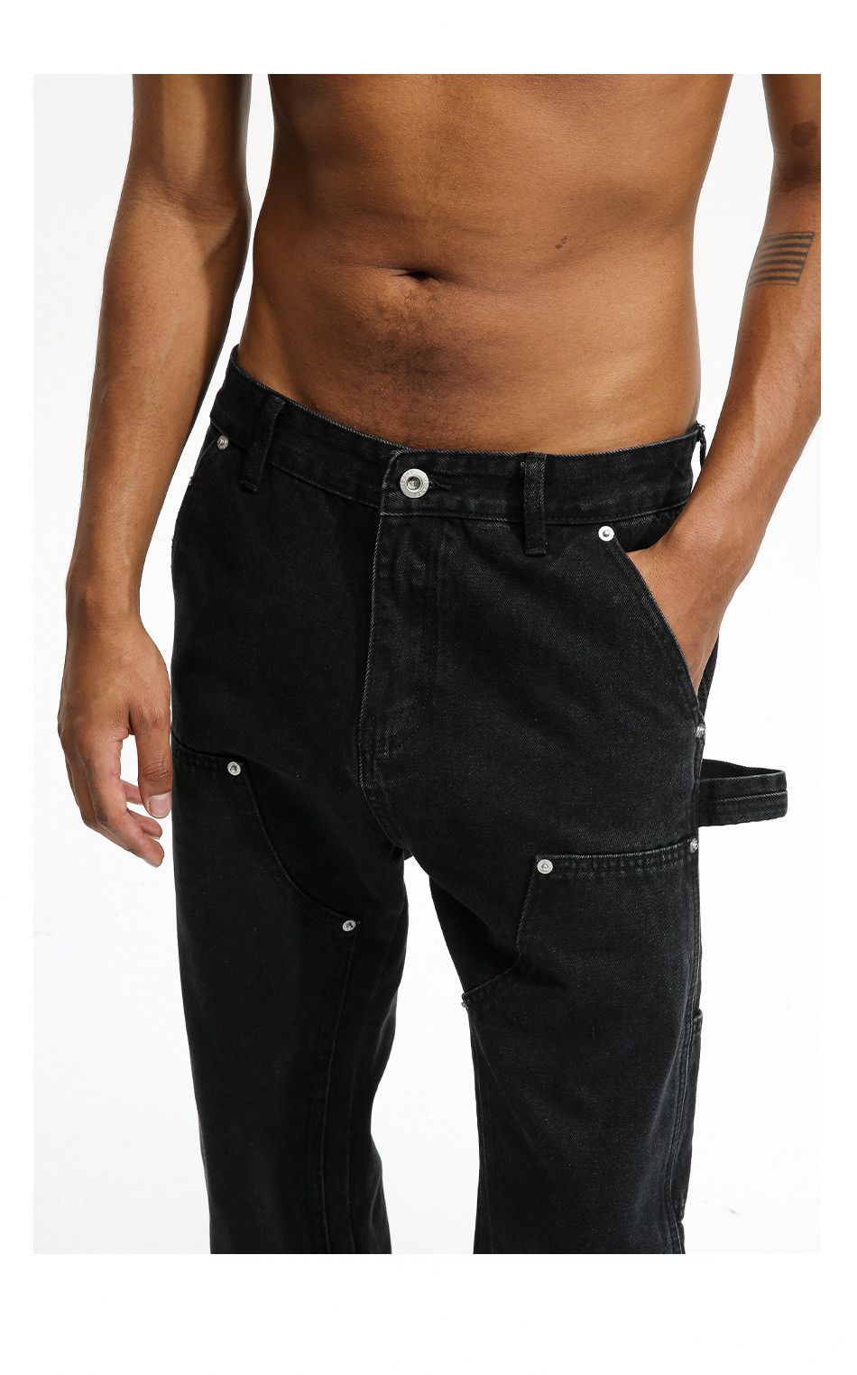 Jean × Vintage punk grunge faded double knee carpenter flared jeans Size US 28 / EU 44 - 2 Thumbnail