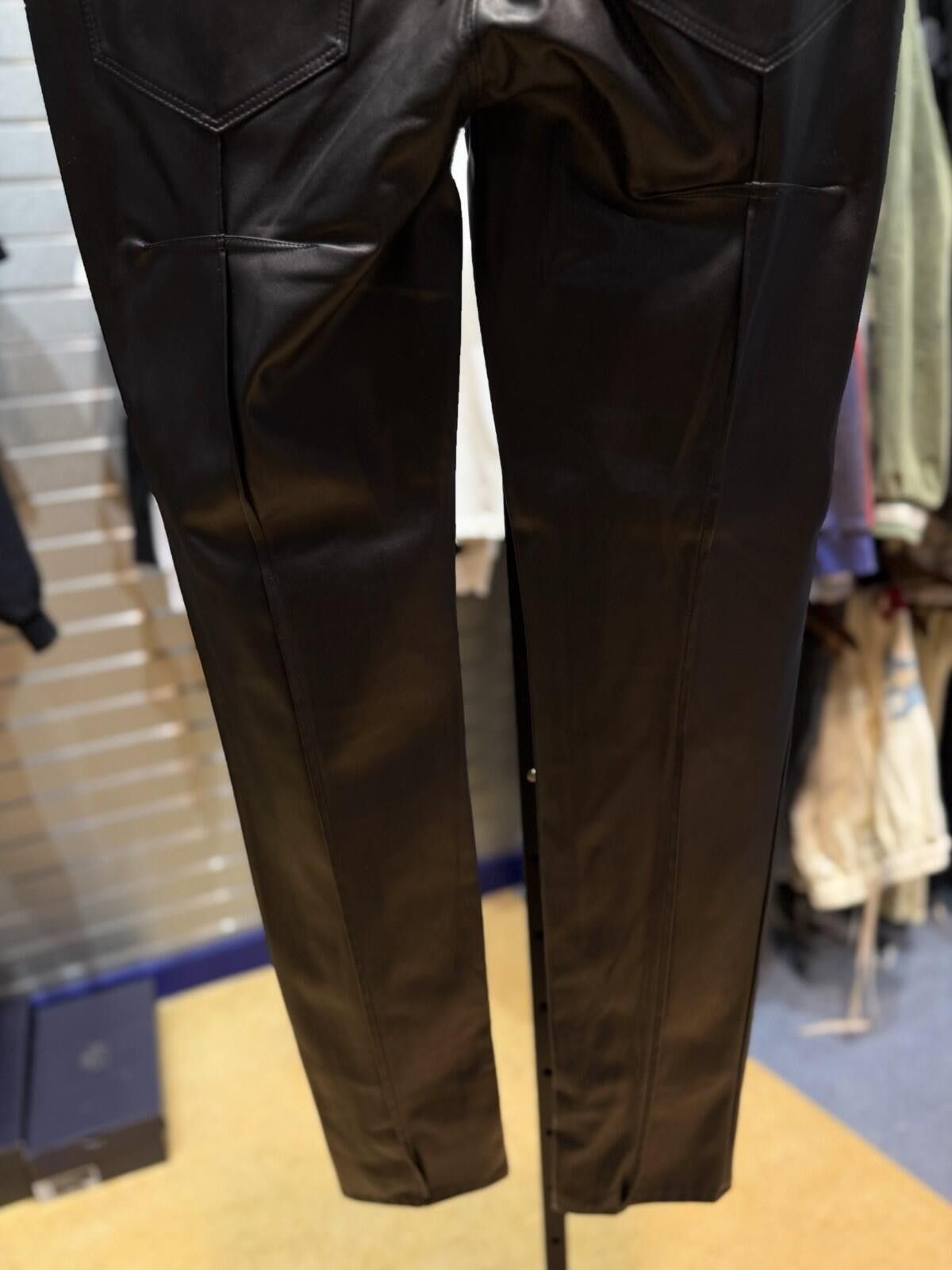 Rta RTA Black Leather Men's Straight Leg Casual Pants Size 31 Size US 31 - 11 Thumbnail