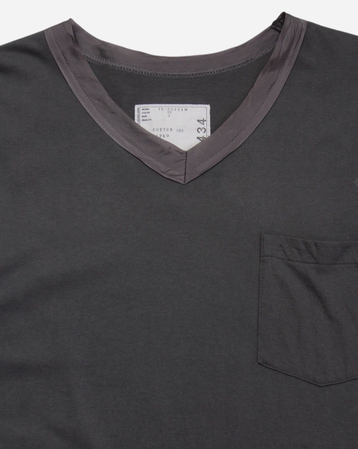 Sacai SACAI 434 V NECK TEE Size US M / EU 48-50 / 2 - 2 Thumbnail