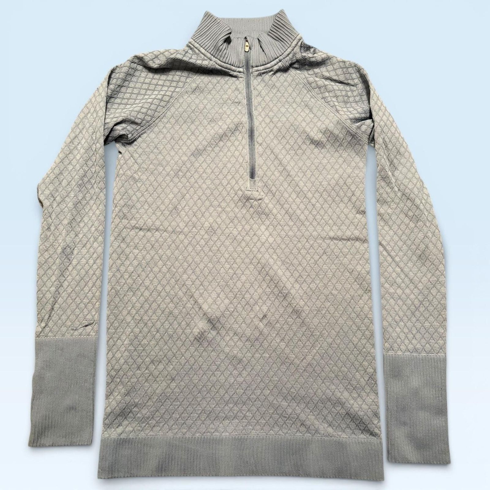 Lululemon Lululemon Pullover Womens S Textured 1/4 Zip Mock Neck Top Size S / US 4 / IT 40 - 1 Thumbnail