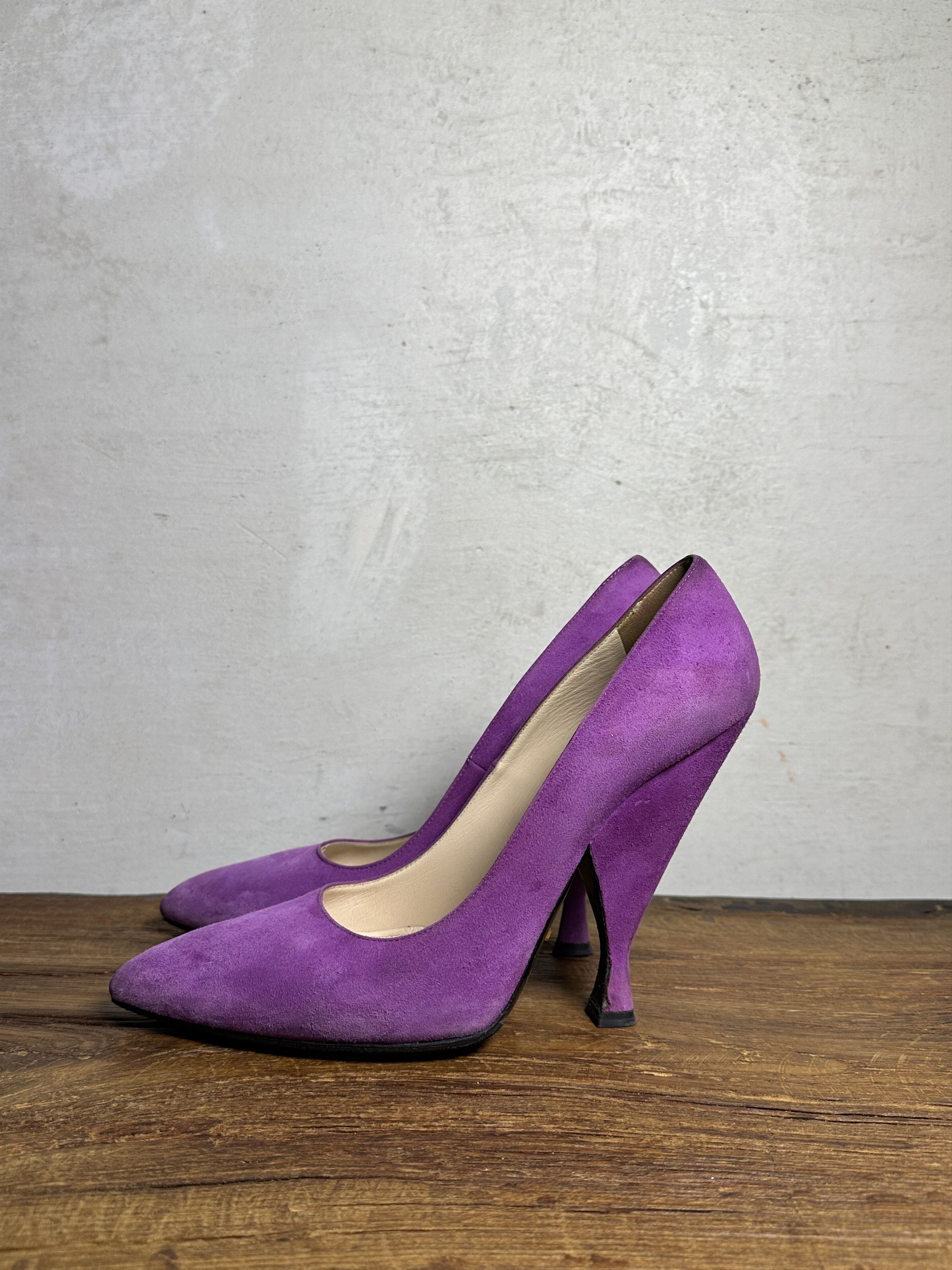 Prada Prada AW10 Suede Fuchsia Heels Size US 10 / IT 40 - 8 Thumbnail