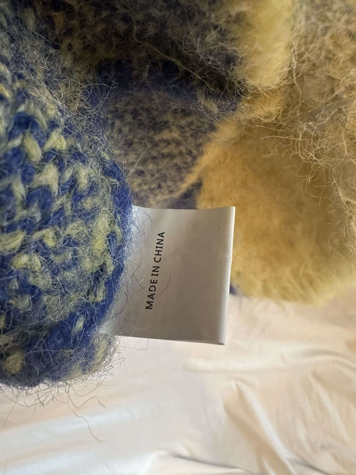 Vale Vale Mohair Sweater (blue/yellow) Size US XL / EU 56 / 4 - 4 Thumbnail
