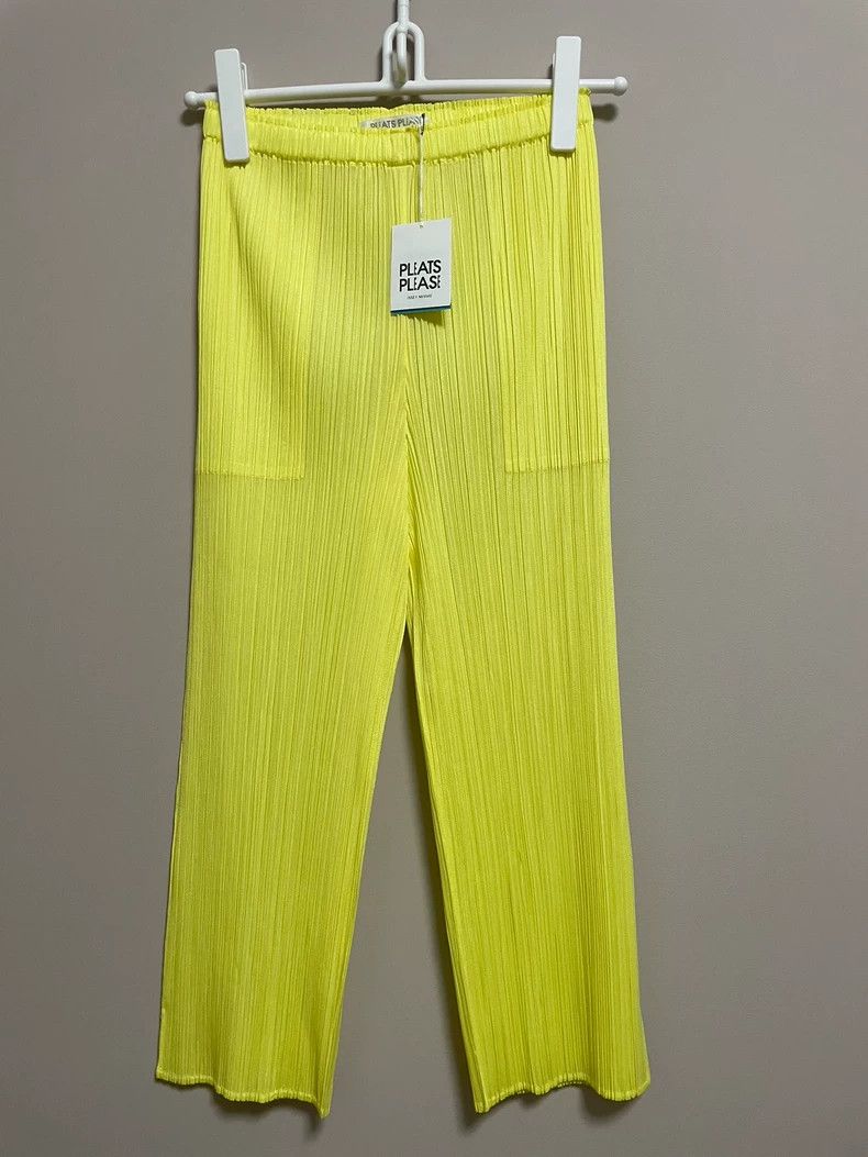 Issey Miyake Issey Miyake size:3 Yellow pleated pants Size 42" / US 20 - 4 Thumbnail