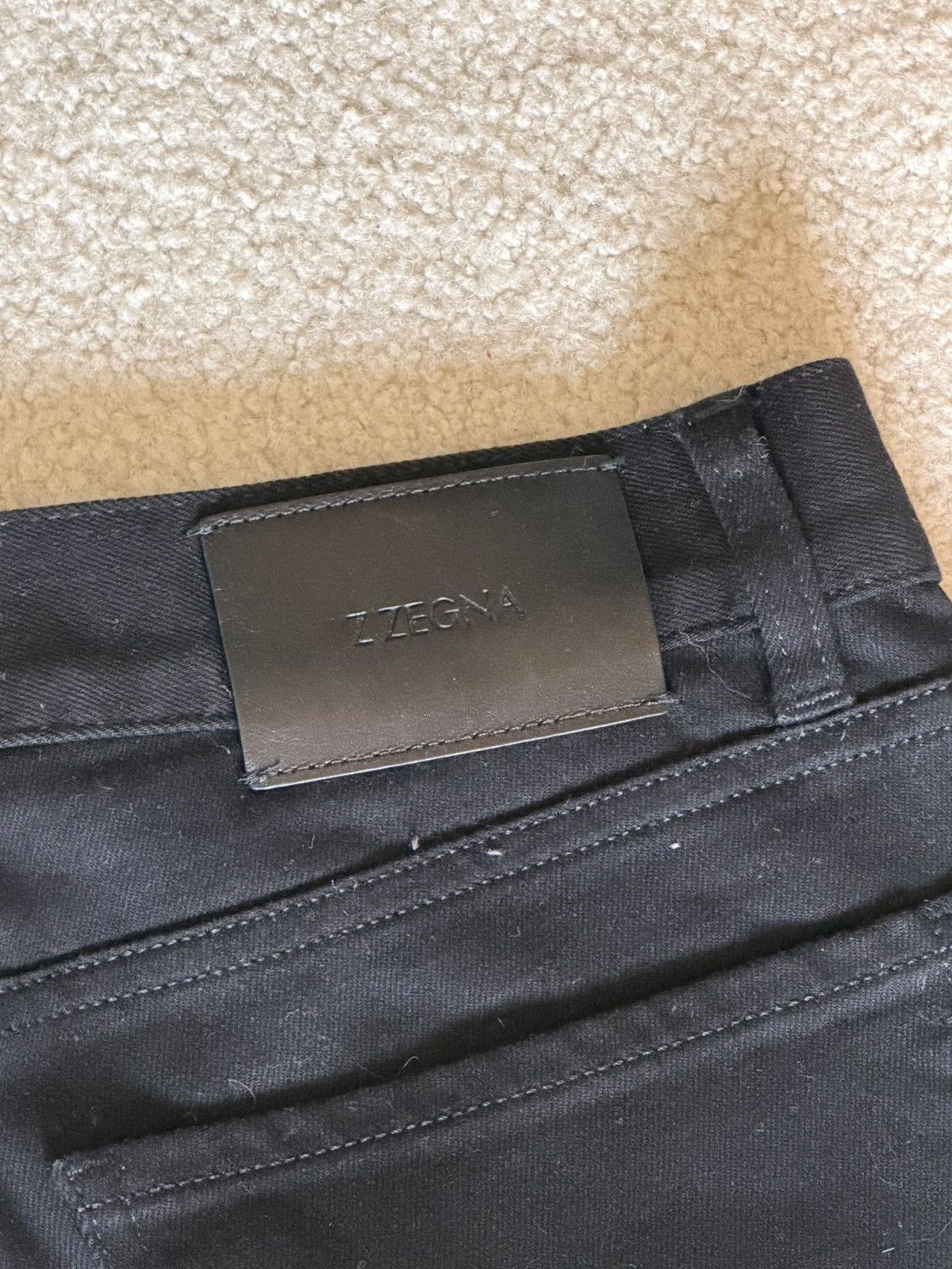 Z Zegna Zegna Black Skinny Fit Jeans Size US 31 - 3 Thumbnail