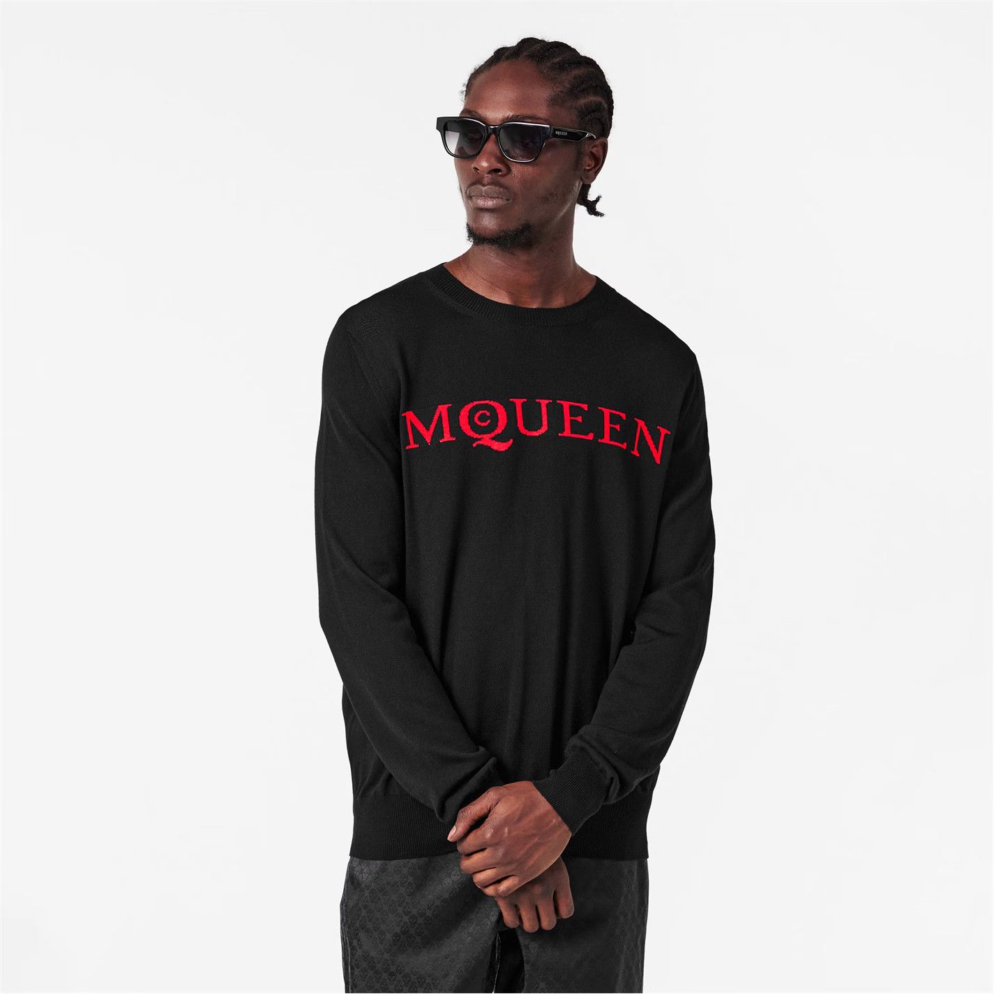 Alexander McQueen o1g2r1mq0326 Alex Flock Crew Sweatshirt in Black Size US M / EU 48-50 / 2 - 3 Thumbnail