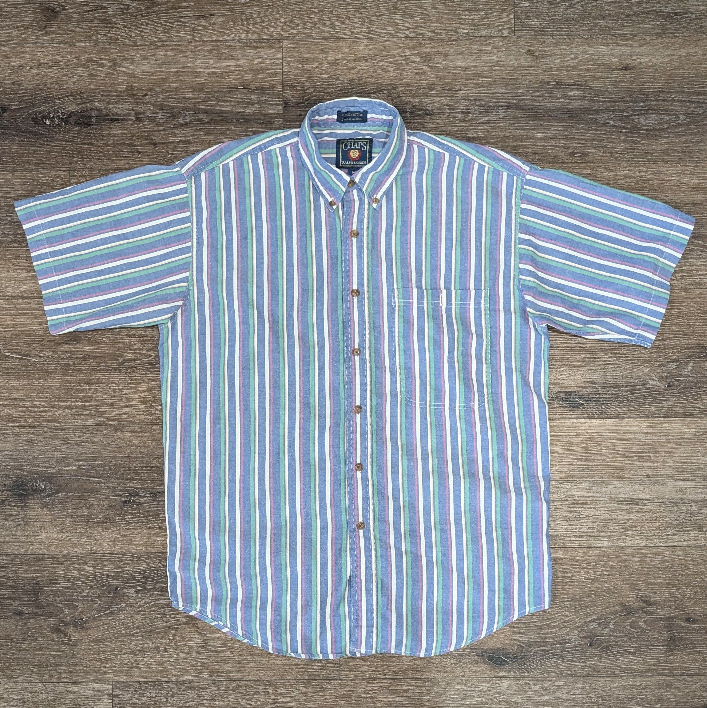 Chaps Ralph Lauren × Ralph Lauren × Vintage Vintage Chaps Ralph Lauren striped button up shirt - SIZE M Size US M / EU 48-50 / 2 - 1 Thumbnail