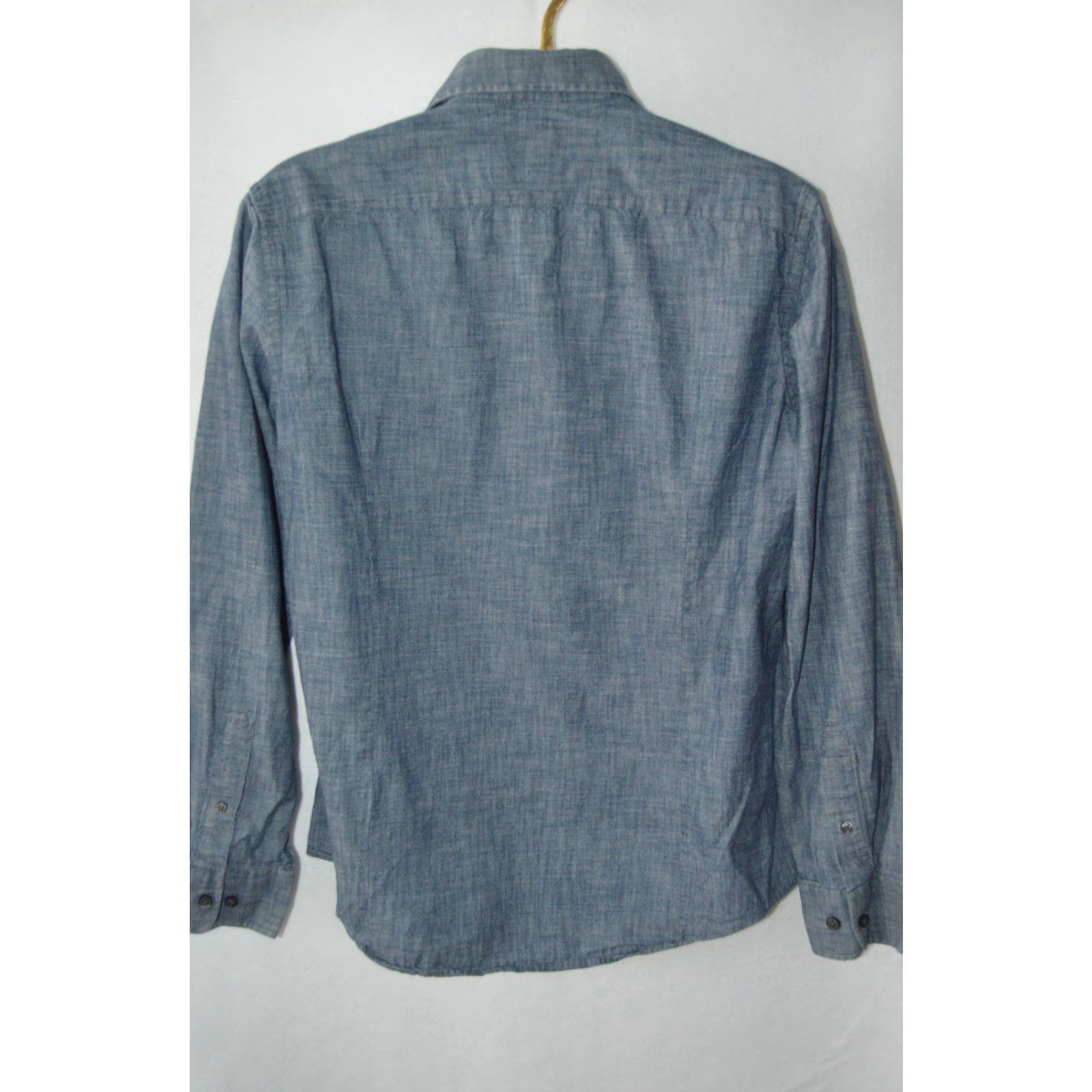 Banana Republic Banana Republic Shirt Mens L Blue Chambray Slim Fit Button-Up with Pocket - Casual, Business, Classic, Cotton Chambray Shirt Mens L Blue Size US L / EU 52-54 / 3 - 2 Thumbnail