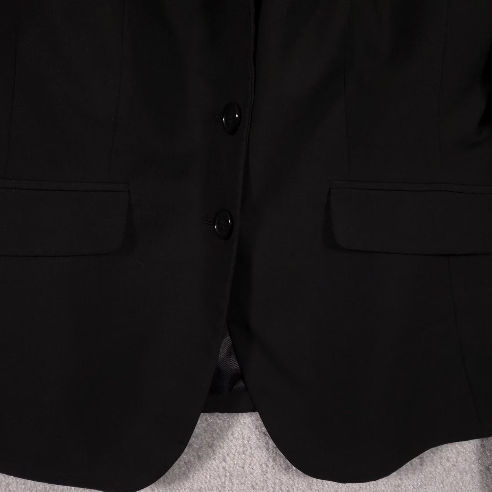 Vintage The Limited Blazer Womens 10 Black Two-Button Lined Stretch Suit Jacket Career Size L / US 10 / IT 46 - 4 Thumbnail