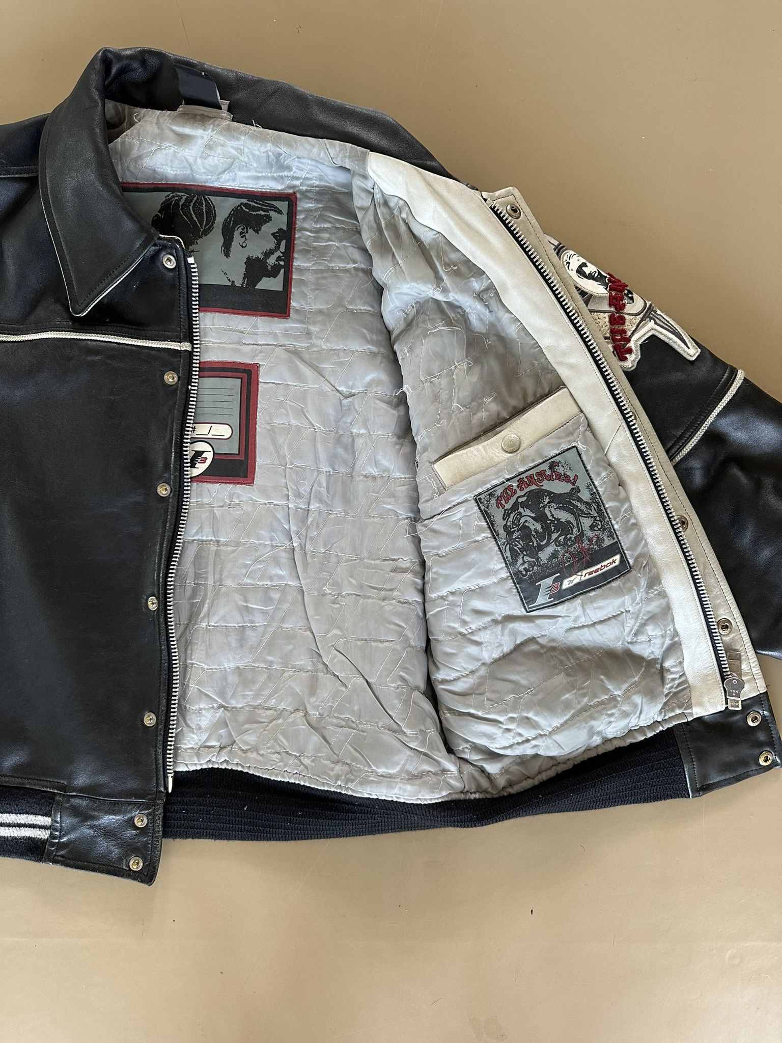Reebok ALLEN IVERSON LIMITED EDITION LEATHER JACKET Size US M / EU 48-50 / 2 - 4 Thumbnail