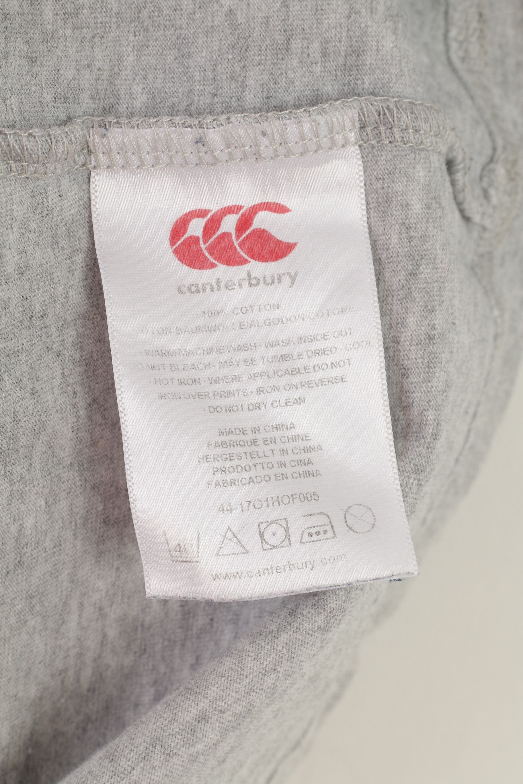 Vintage Canterbury Men L T-Shirt Grey Cotton Original Rugby 3381 Size US L / EU 52-54 / 3 - 5 Thumbnail
