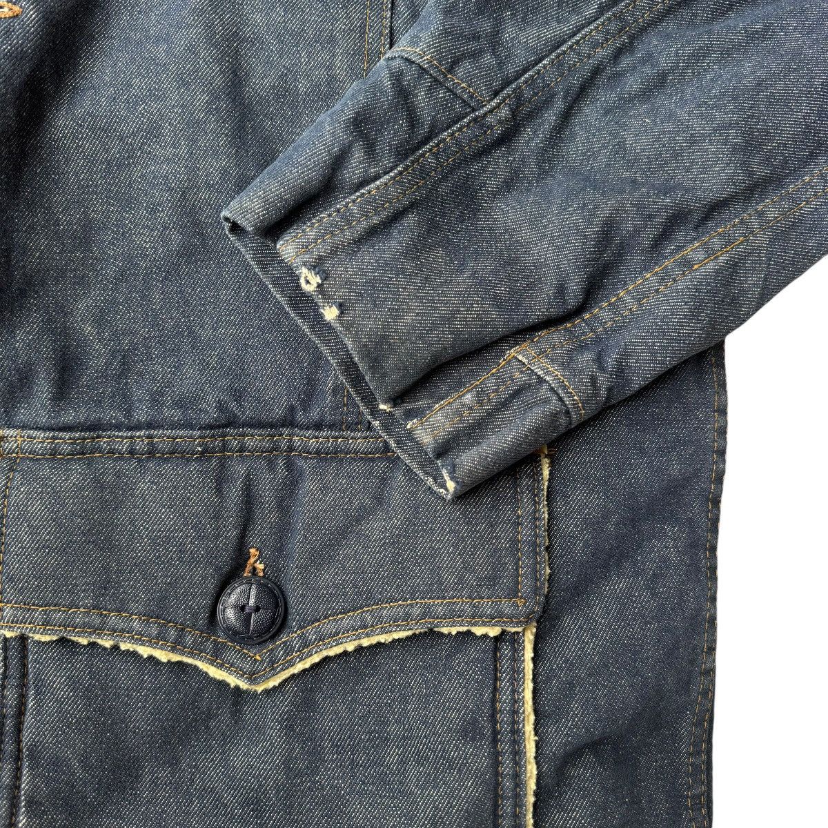 Carhartt × Sears × Vintage 60s Denim Ranch Jean Jacket TRUE VINTAGE Sherpa Lined Barn Size US XL / EU 56 / 4 - 6 Thumbnail