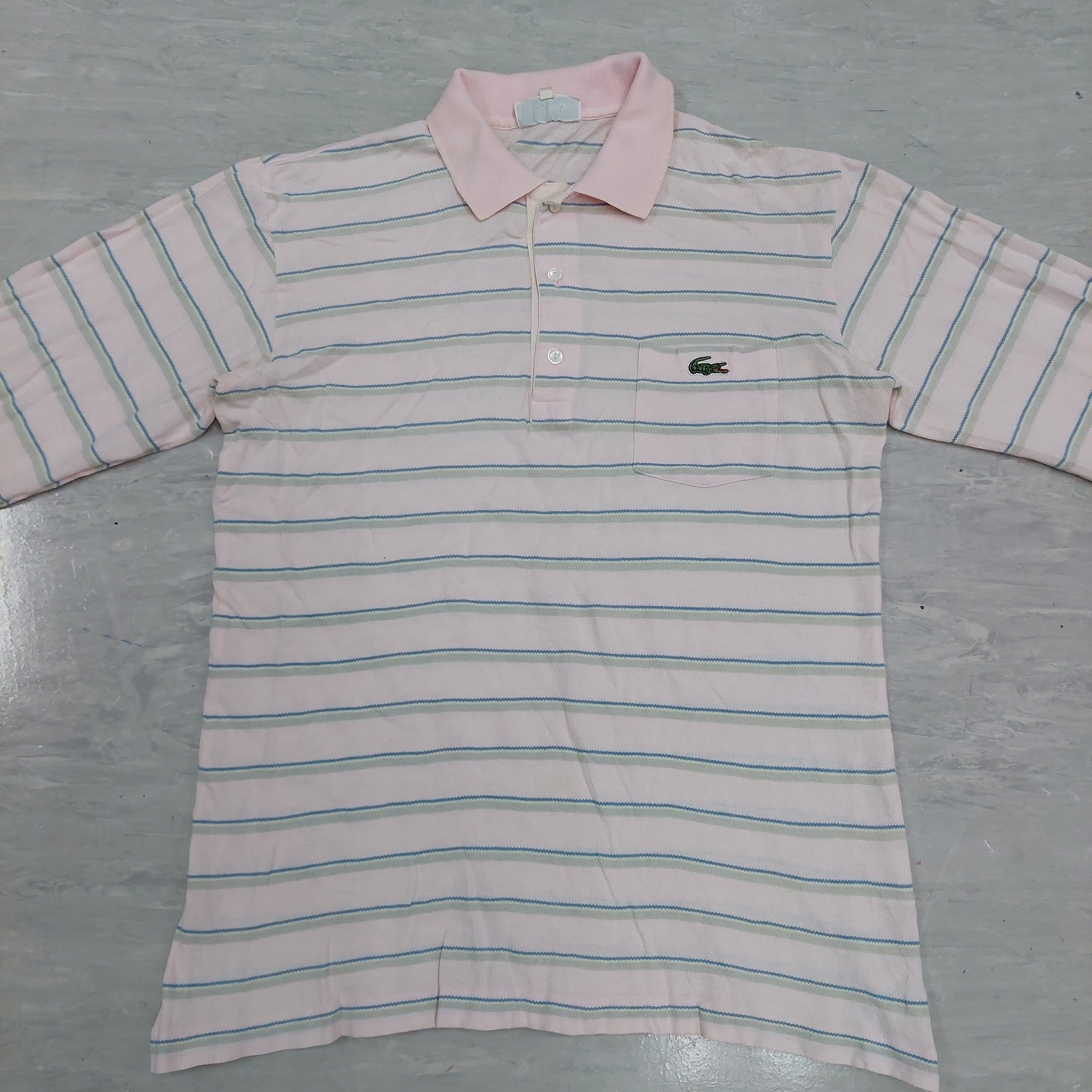 Lacoste Vintage Lacoste Striped Long Sleeve Polo Shirt Size US M / EU 48-50 / 2 - 3 Thumbnail