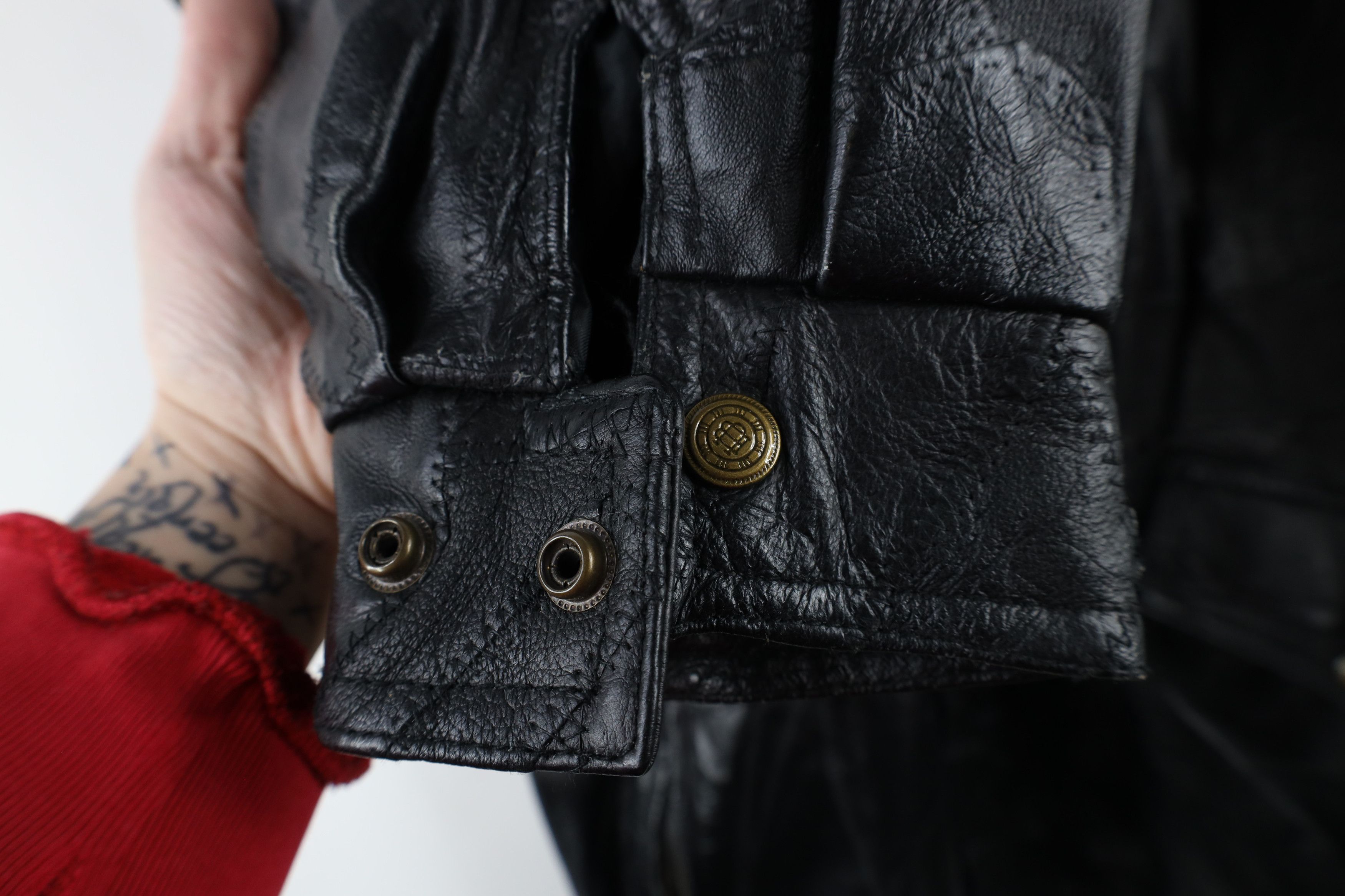 Vintage Vintage 90s Streetwear Patchwork Leather Bomber Jacket Black Size US XL / EU 56 / 4 - 7 Thumbnail