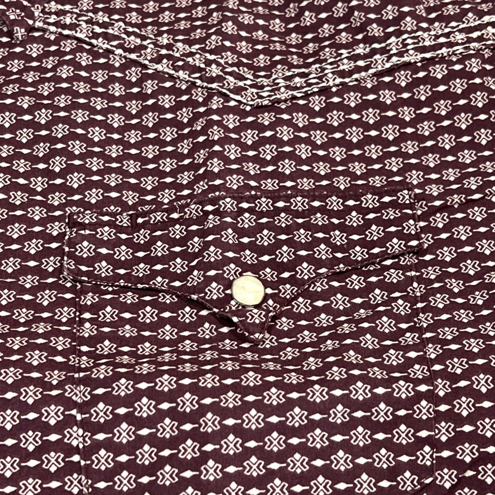 Roper Roper Western Geometric Pearl Snap Shirt Men’s XL Long Sleeve Red Casual Workwear Size US XL / EU 56 / 4 - 3 Thumbnail