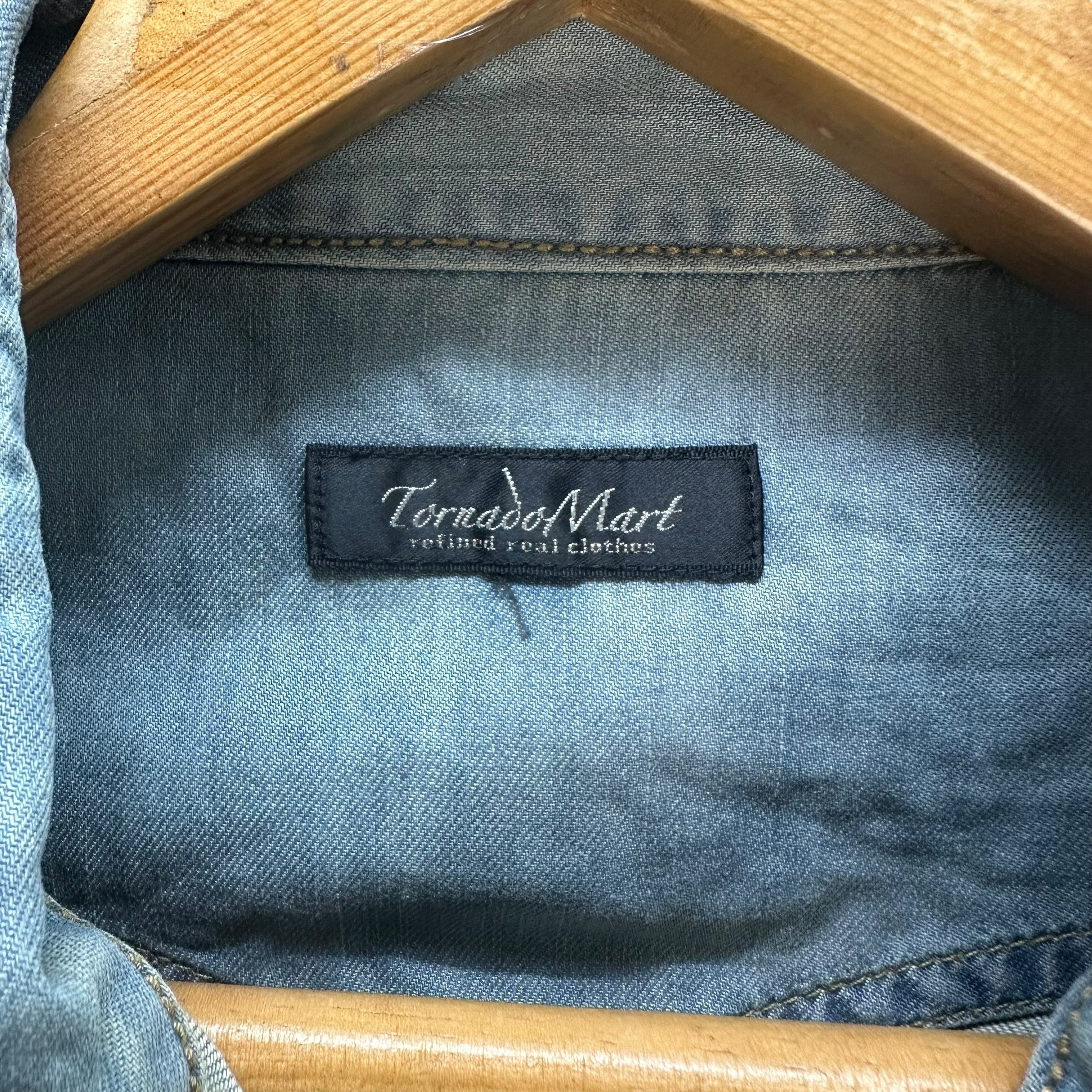 Tornado Mart TORNADO MART 3Q SLEEVE SOFT DENIM JACKET/CHAMBRAY #8768-025 Size L / US 10 / IT 46 - 7 Thumbnail