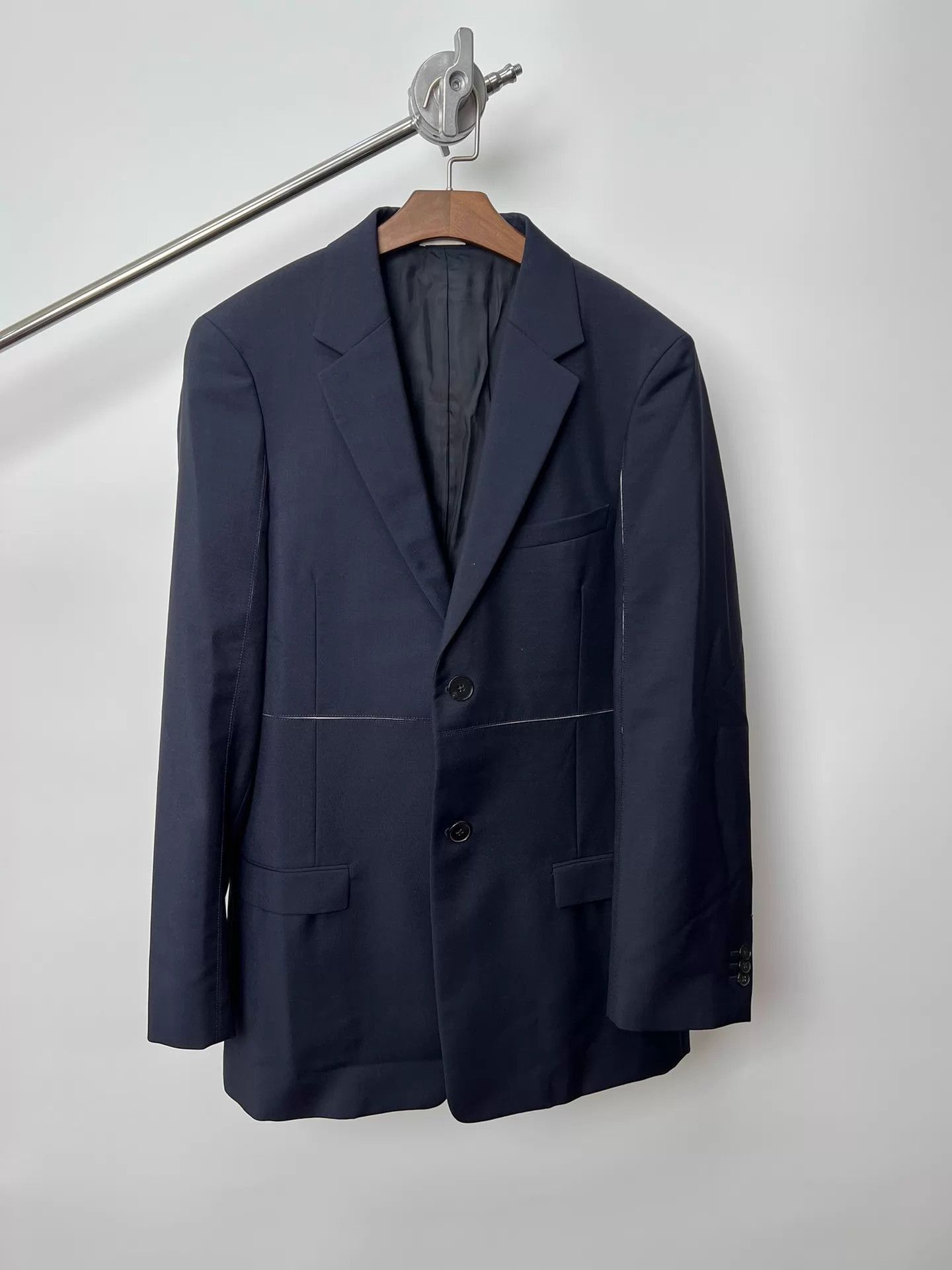 Jil Sander Black Single-Breasted Blazer with Pockets Size US M / EU 48-50 / 2 - 1 Thumbnail