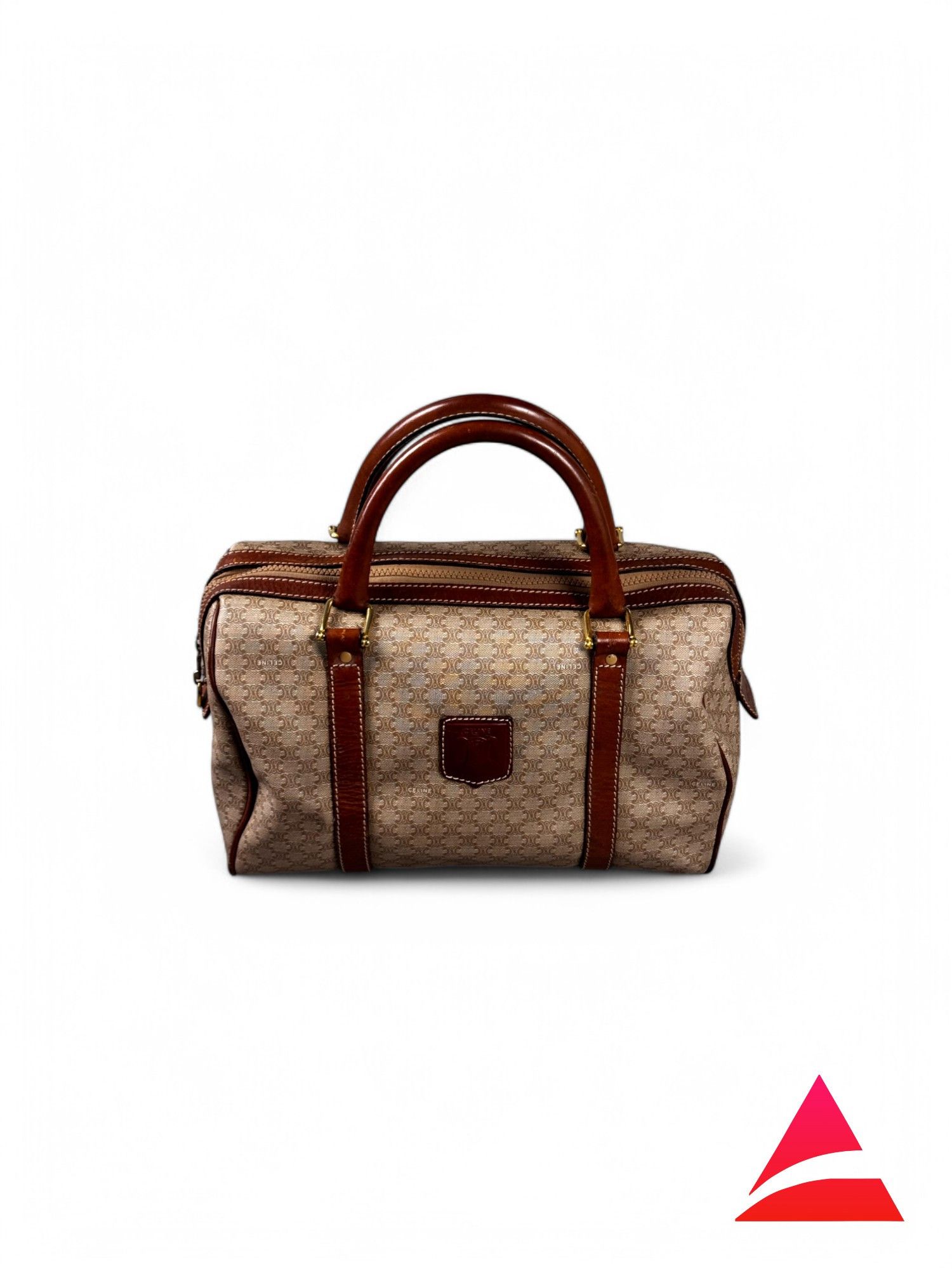 Celine Celine - Macadam Canvas Leather Boston Bag Vintage Size ONE SIZE - 1 Thumbnail