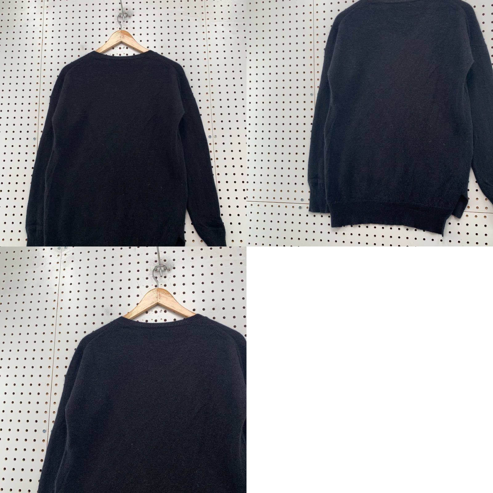 AQUA Aqua 100% Cashmere Sweater Womens M Black Crew Neck Long Sleeve Pullover Casual Winter Knit Regular Pattern: Solid Size M / US 6-8 / IT 42-44 - 9 Thumbnail
