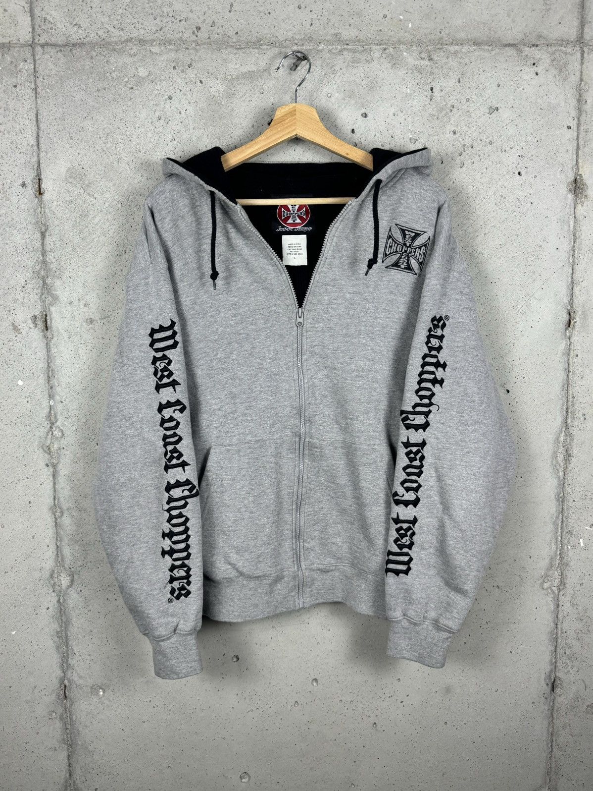 Vintage × West Coast Choppers Vintage West Coast Choppers Thermal Embroidered Zip Hoodie Size US L / EU 52-54 / 3 - 2 Thumbnail