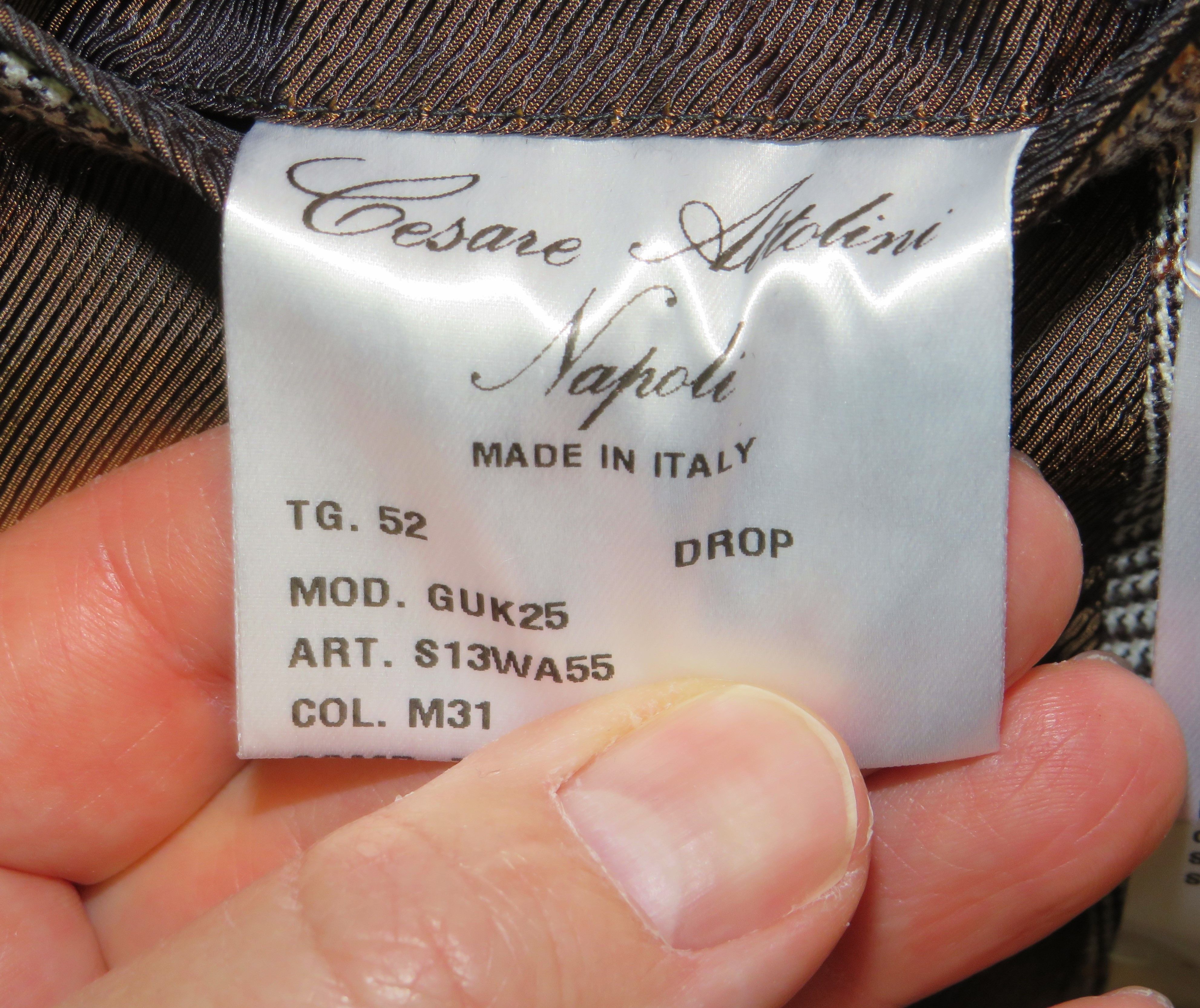 Cesare Attolini GUK Gray Plaid Super 140 Current Two Button Sport Coat 42 Size 42R - 12 Thumbnail