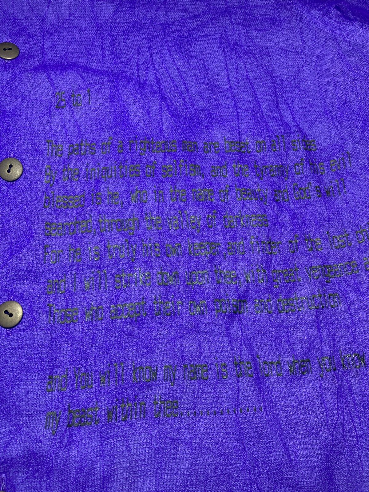 Beauty Beast SS99 Beauty:Beast Poem Button Shirt Beauty Message 90s 1999 Size US M / EU 48-50 / 2 - 4 Thumbnail