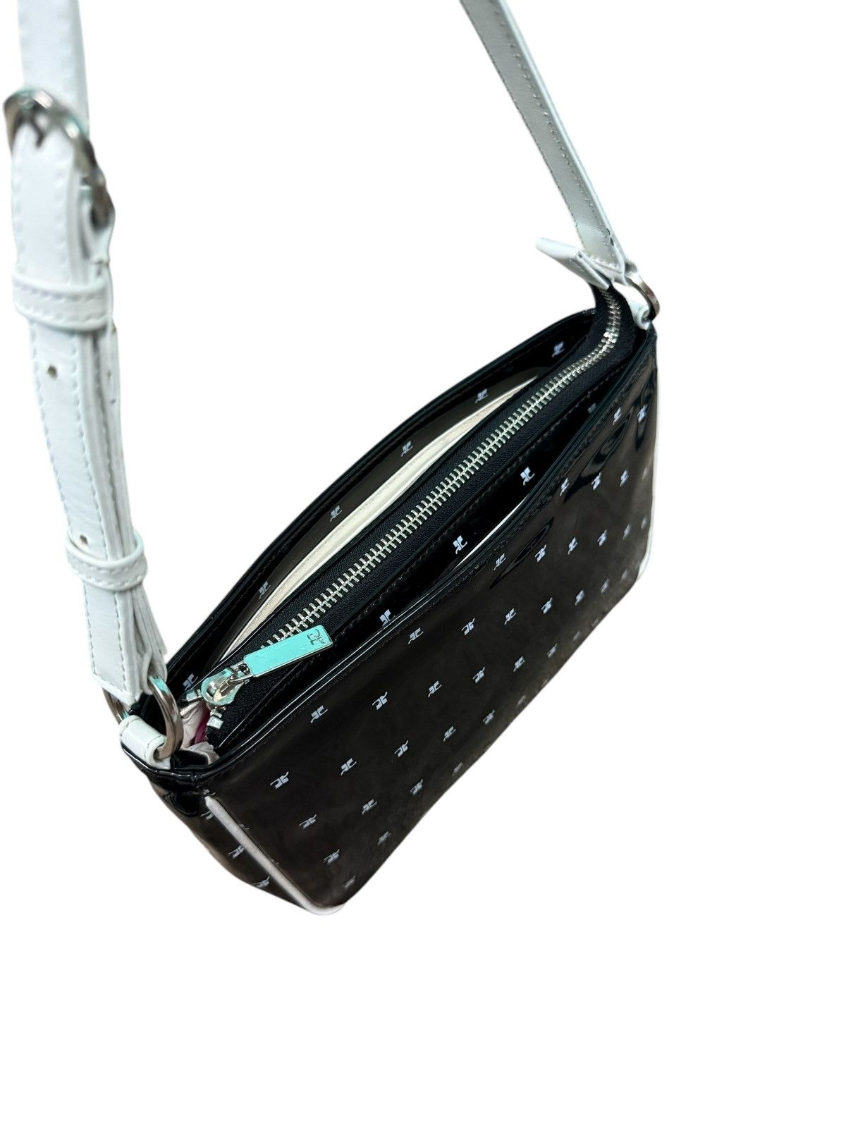 Courreges VINTAGE COURREGES WHITE LOGO PRINTED MINI SHOULDER BAG Size ONE SIZE - 14 Thumbnail