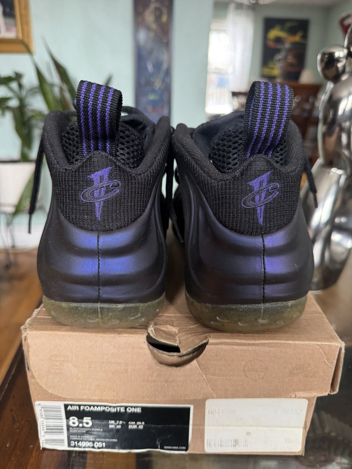 Nike Vintage 2009 Nike Air Foamposite “Eggplant” – Classic Pair 🔥 Size US 8.5 / EU 41-42 - 6 Thumbnail