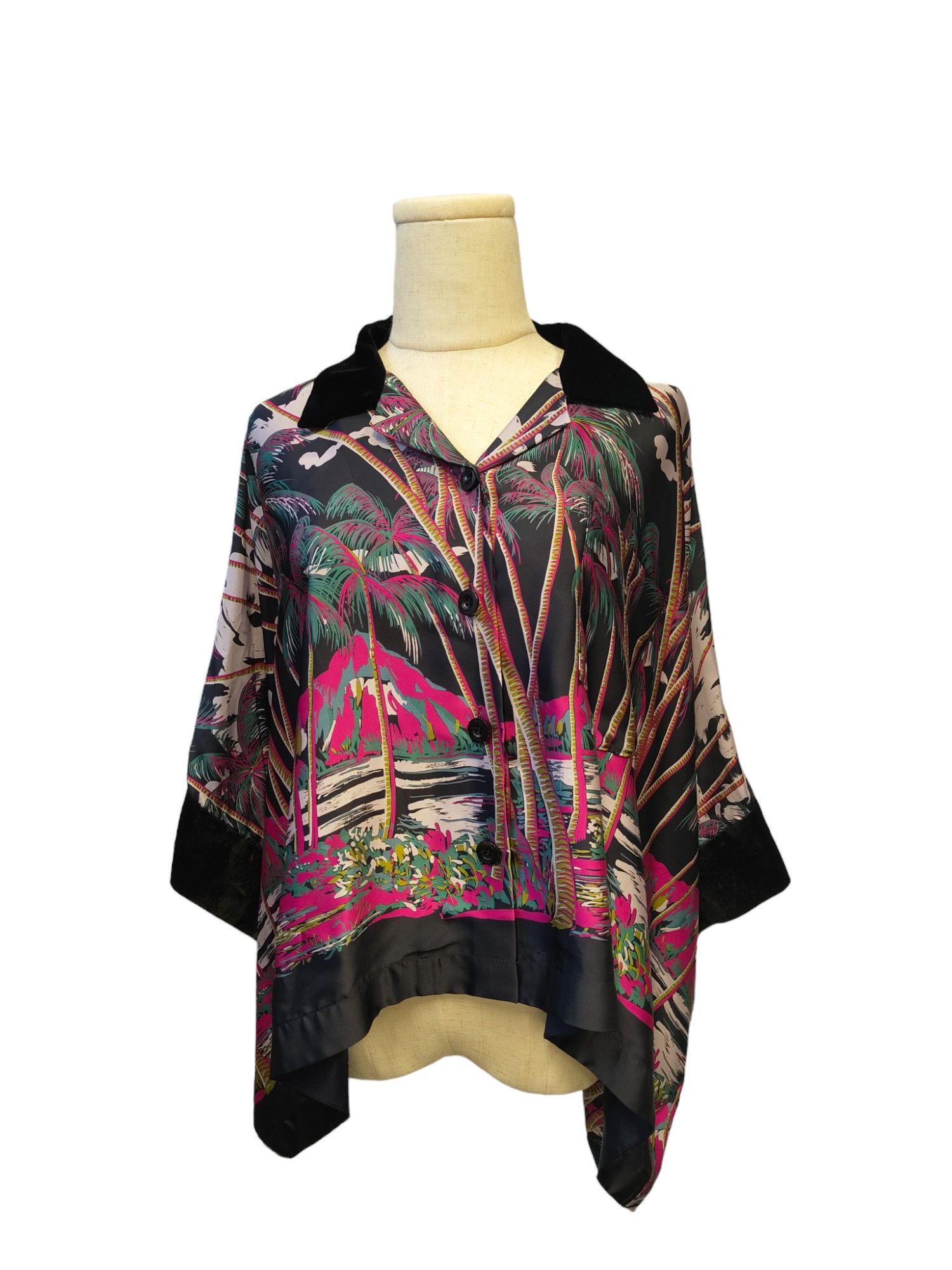 Sacai Sacai Overall Hawaiian Palm Trees Print Shirt Size L / US 10 / IT 46 - 3 Thumbnail