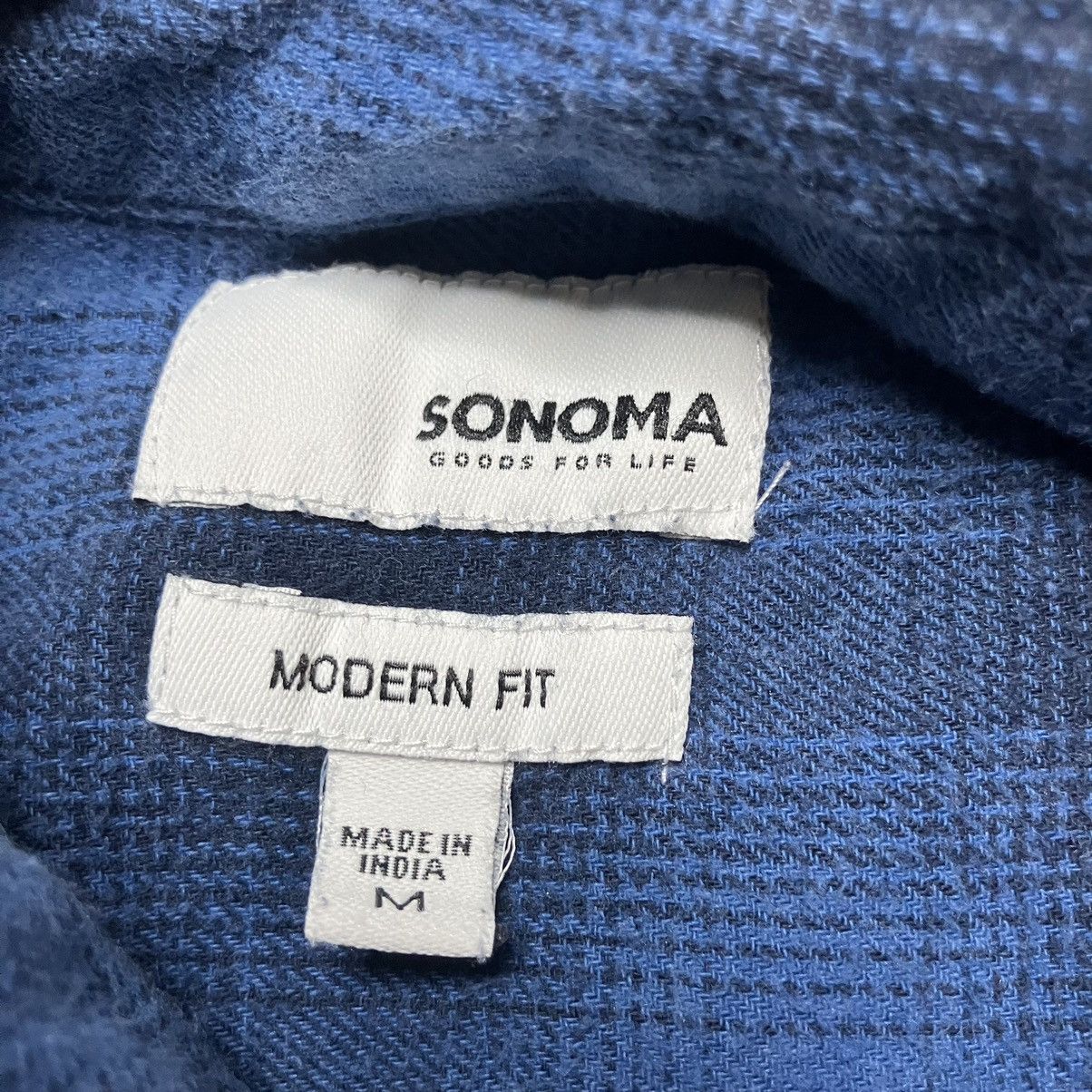 Sonoma Sonoma Goods For Life Blue Plaid Flannel Shirt Size US M / EU 48-50 / 2 - 4 Thumbnail