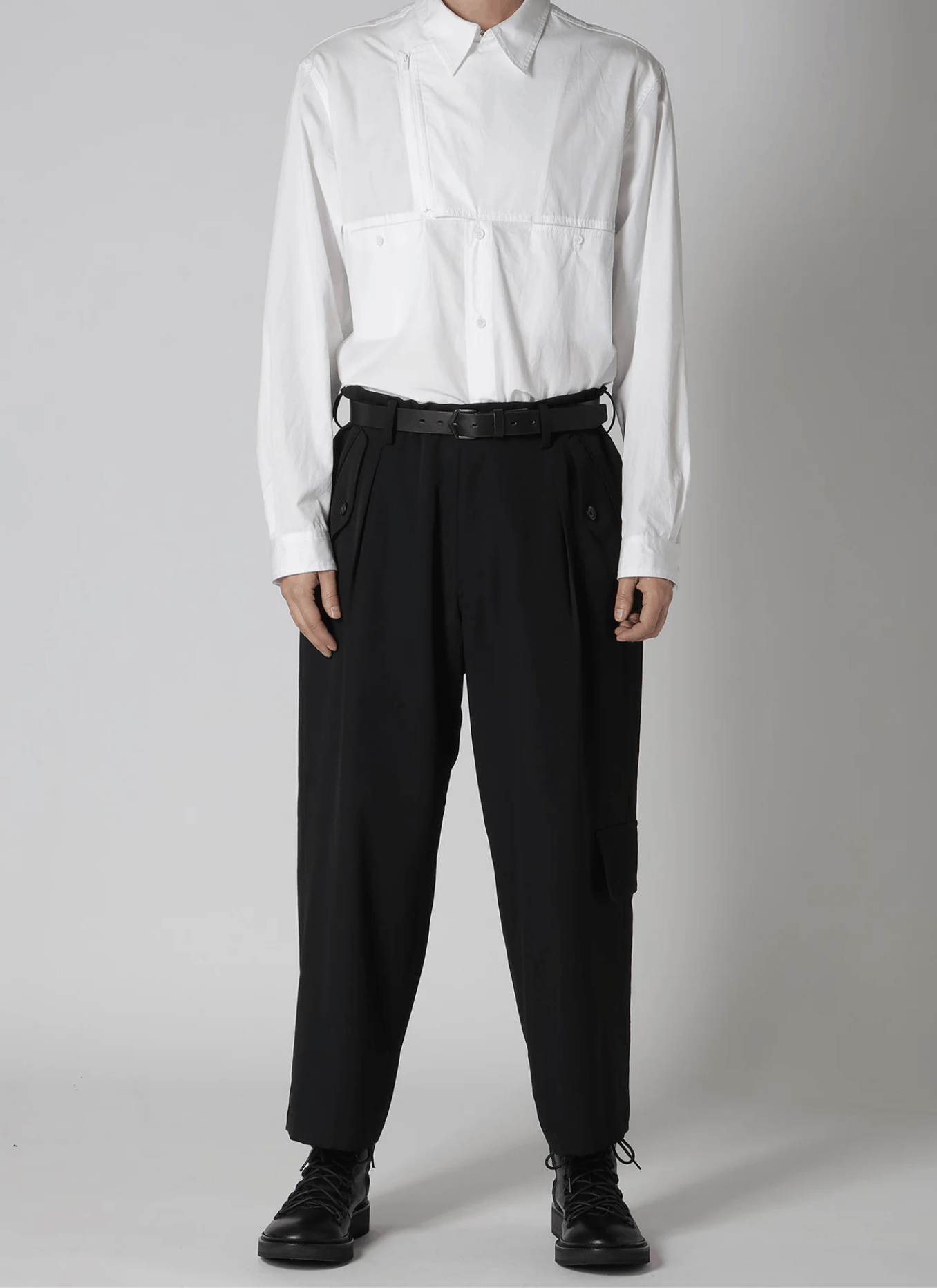 Yohji Yamamoto Yohji Yamamoto Pour Homme - W/GABARDINE FRONT TUCK PANTS Size US 30 / EU 46 - 9 Thumbnail